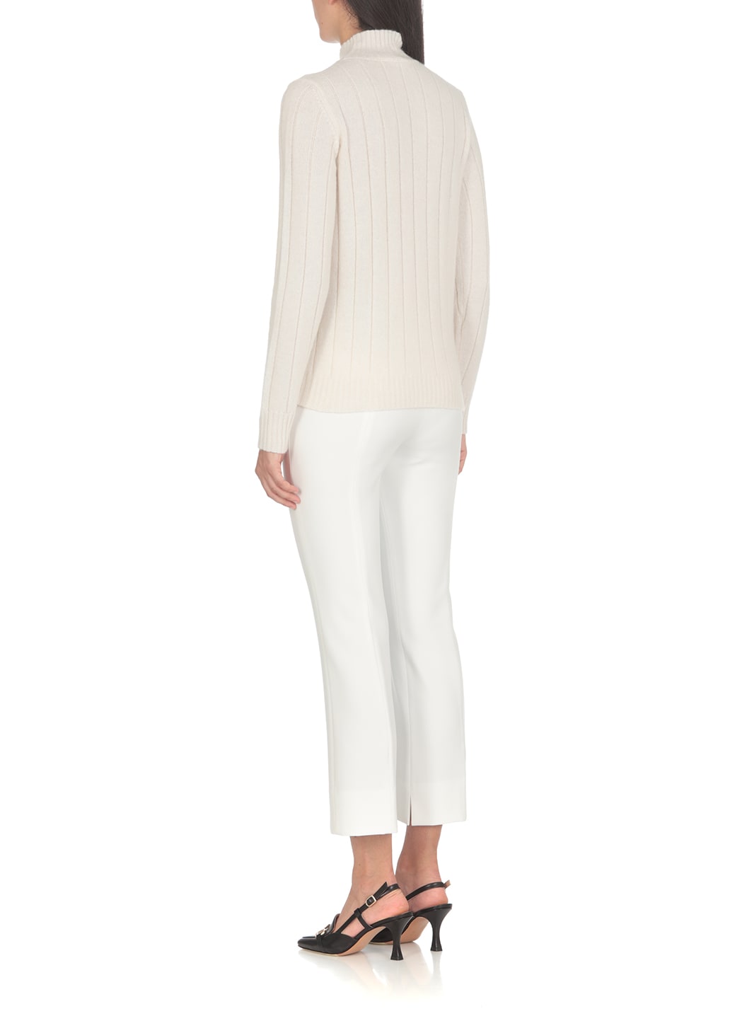 Peserico Cigarette Trousers In White