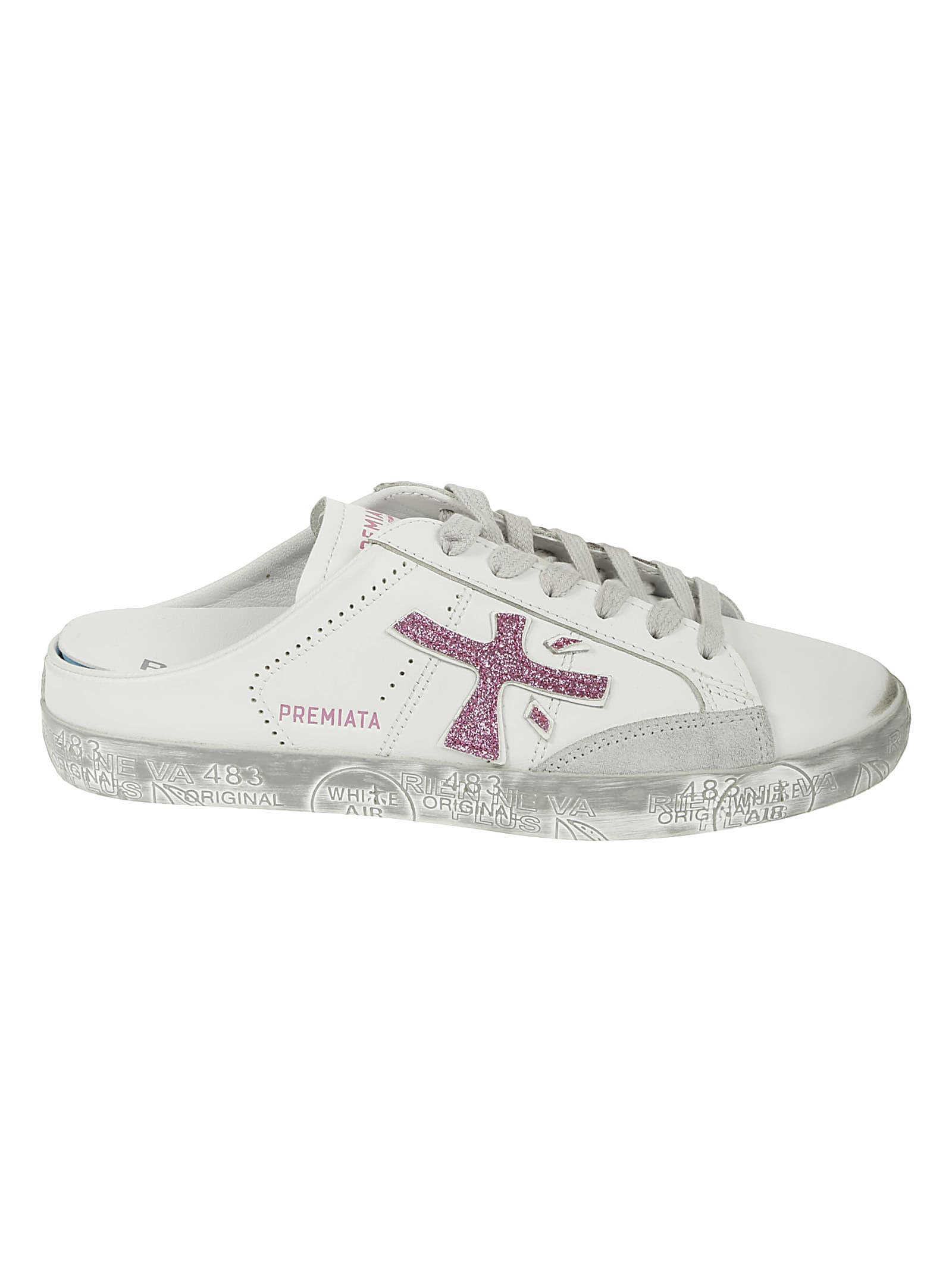 Premiata Steven Sneakers In White Leather