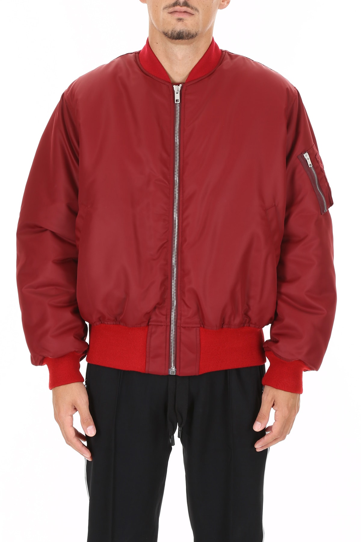 calvin klein red bomber jacket