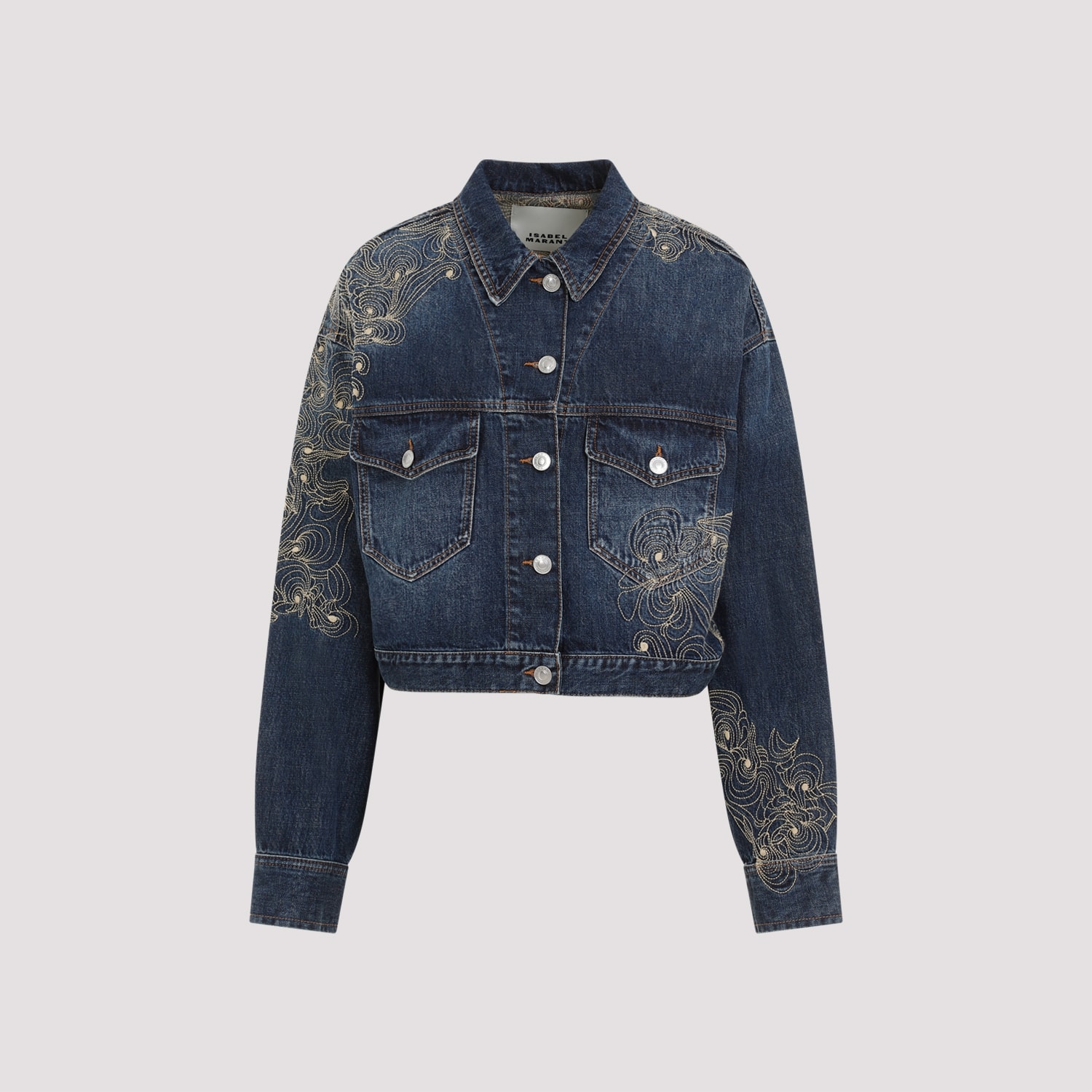 Shop Isabel Marant Isleya Denim Jacket In Bu Blue