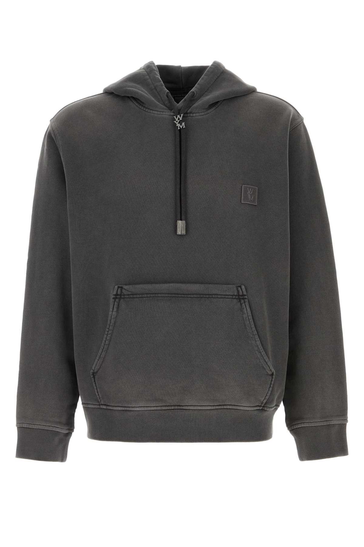 Wooyoungmi Grey Sweatshirt With Logo Patch On The Front And Logo Lettering On The Back In Cotton Man In Gray