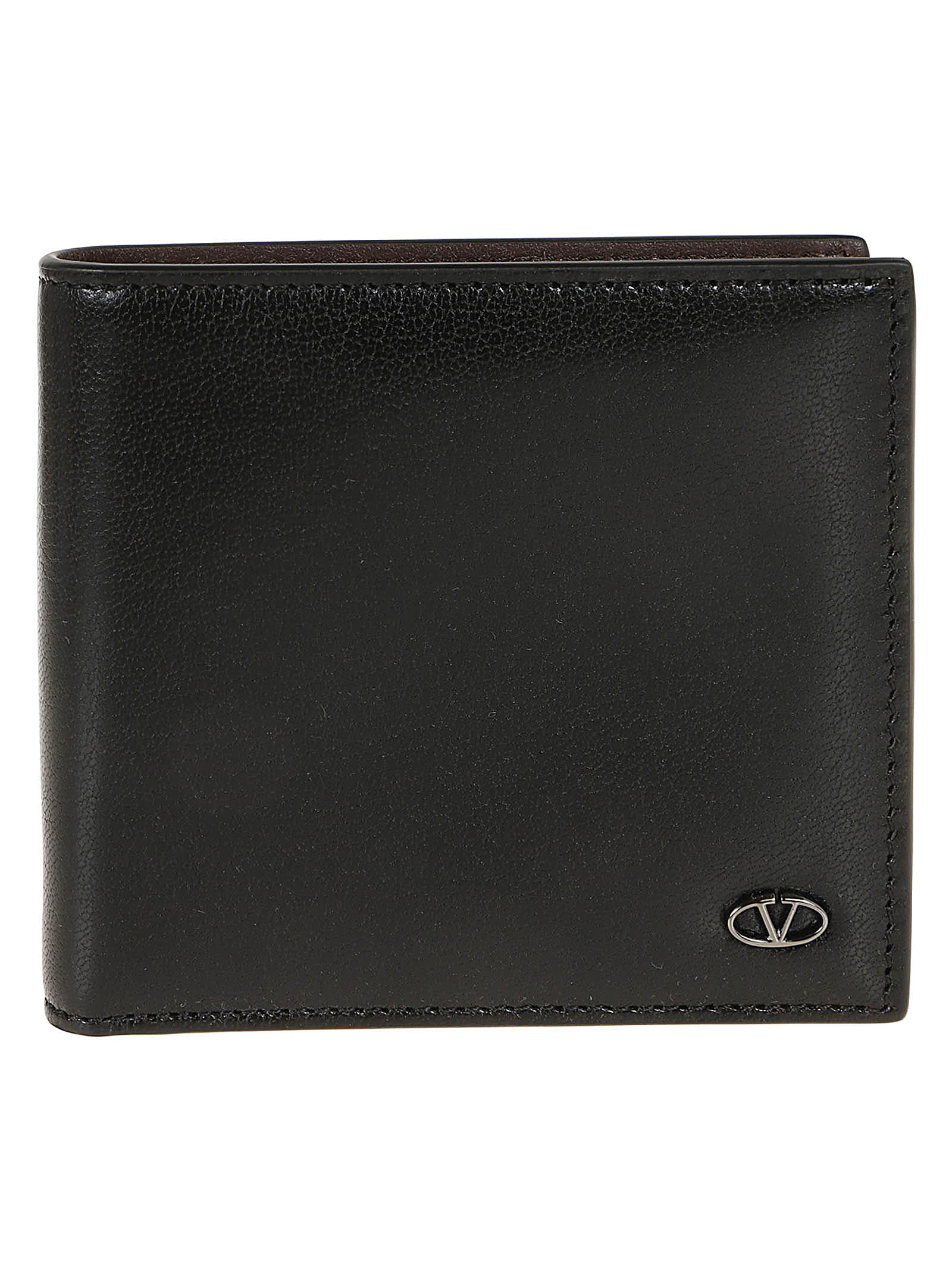 Shop Valentino Billfold Wallet Only Card Vlogo The Bold Edition In E Nero Cacao