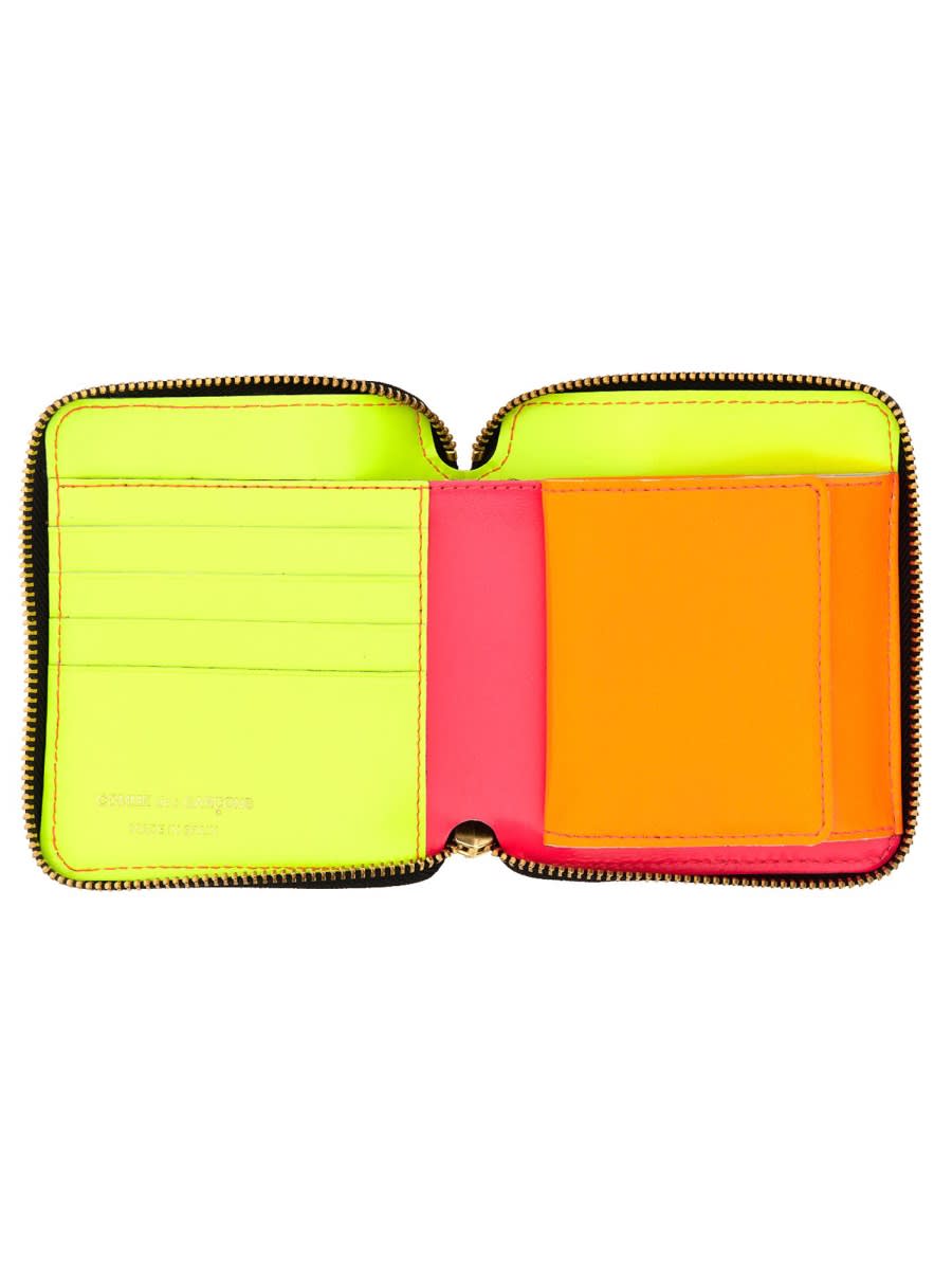 Shop Comme Des Garçons Super Fluo Wallet In Pink