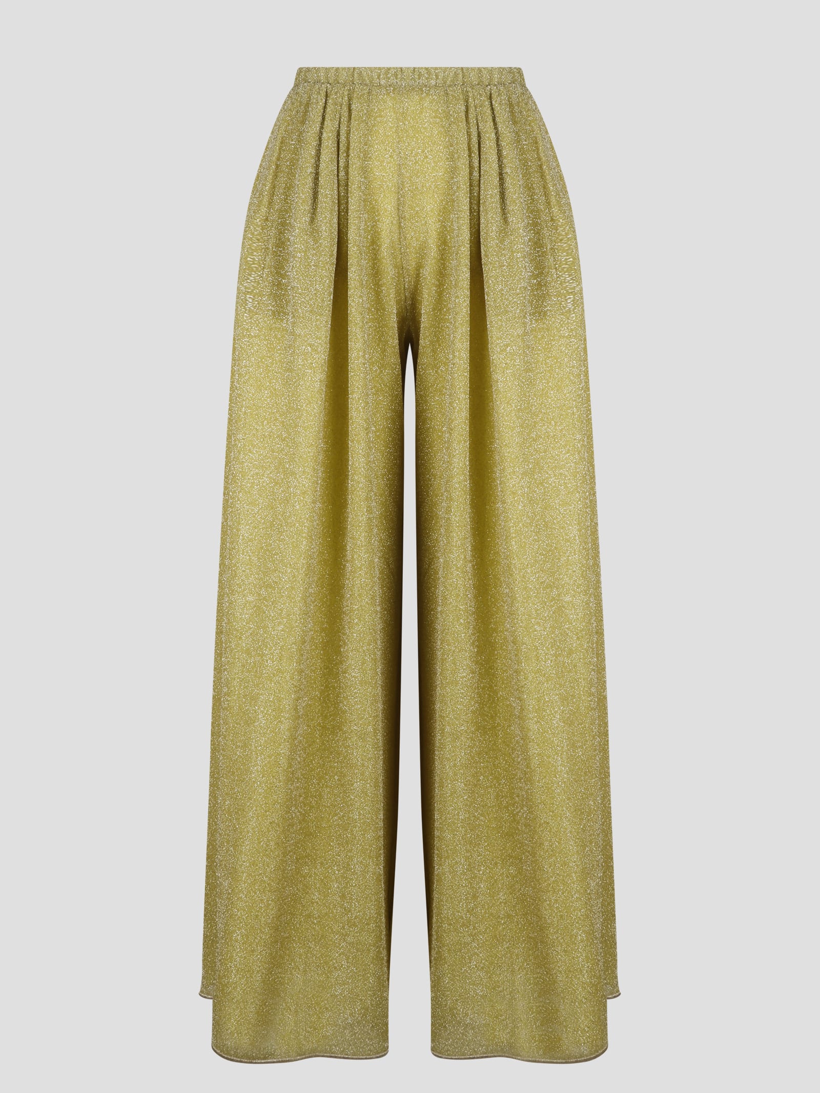 Shop Oseree Lumi Wide Pants In Citron