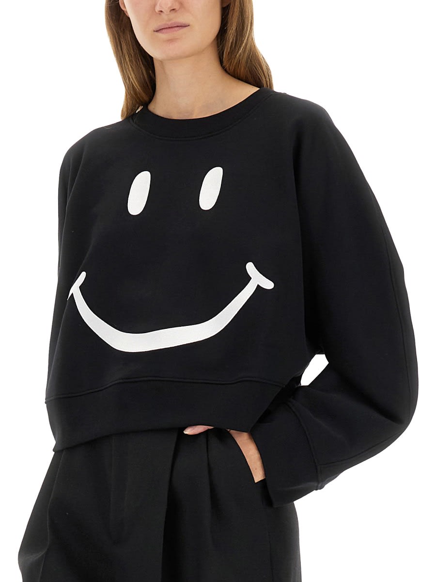Moschino Smiley Sweatshirt In Black