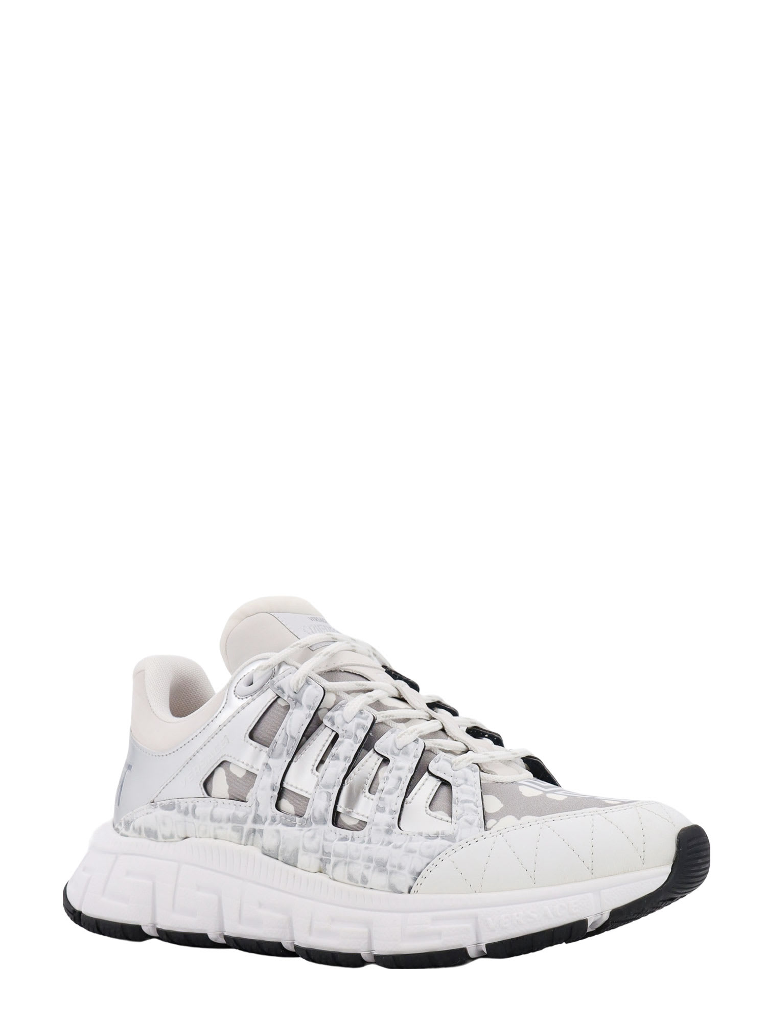 Shop Versace Trigreca Sneakers In White