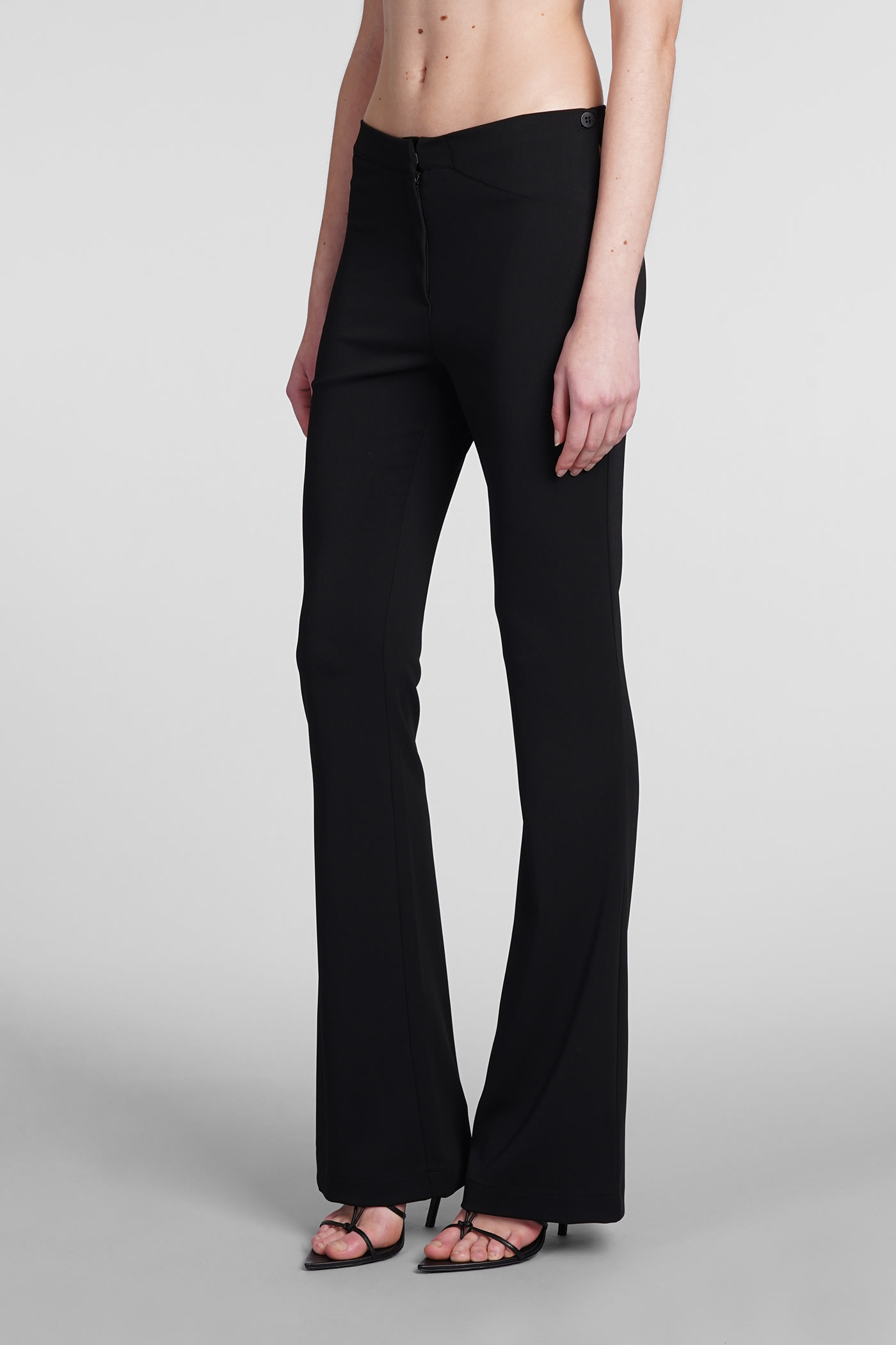 Shop Andreädamo Pants In Black Polyester
