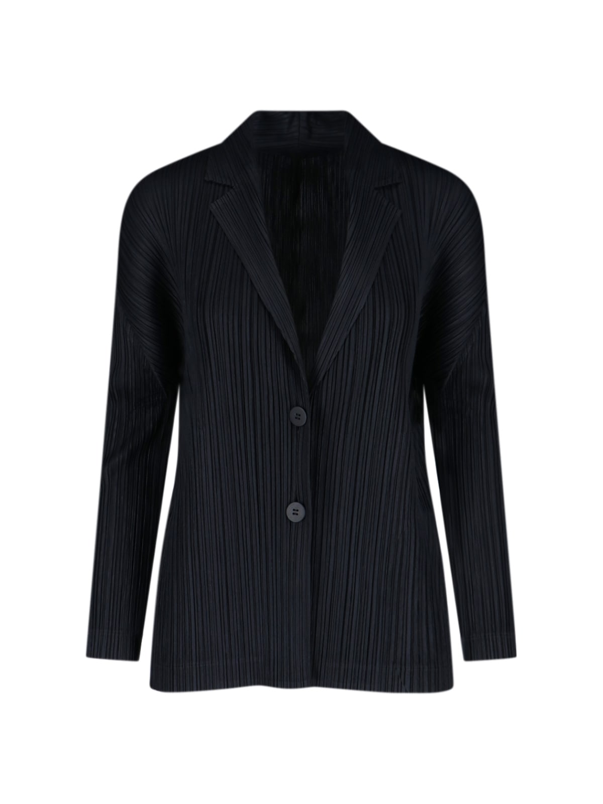 Issey Miyake Uni-form Buttoned Blazer In Black