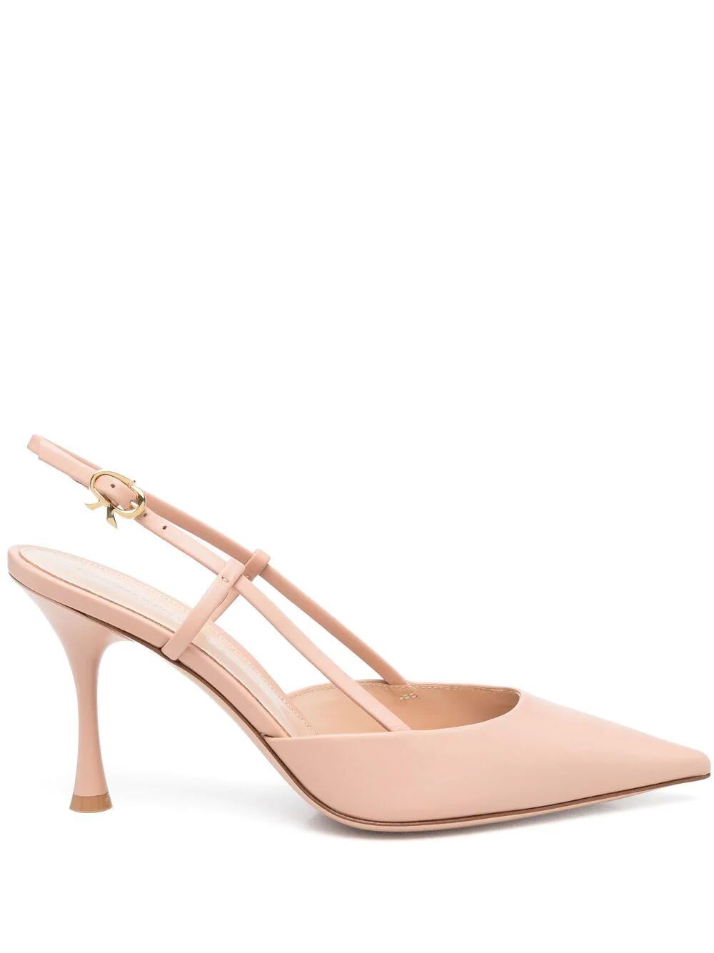 Shop Gianvito Rossi Ascent Calf Decollete In Peach