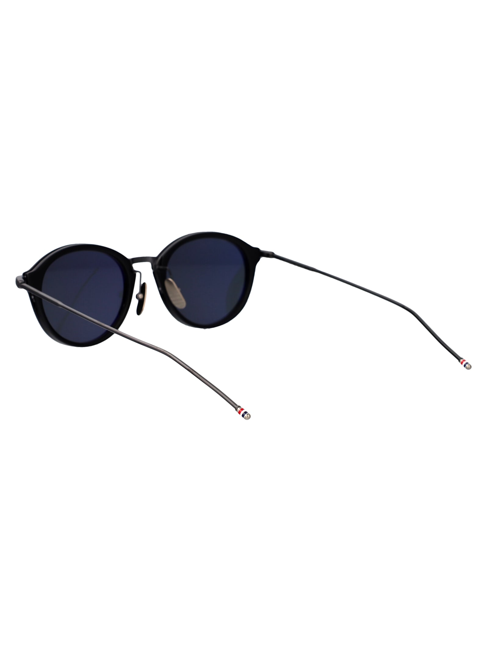 Shop Thom Browne Ues011a-g0003 Sunglasses In Matte Black