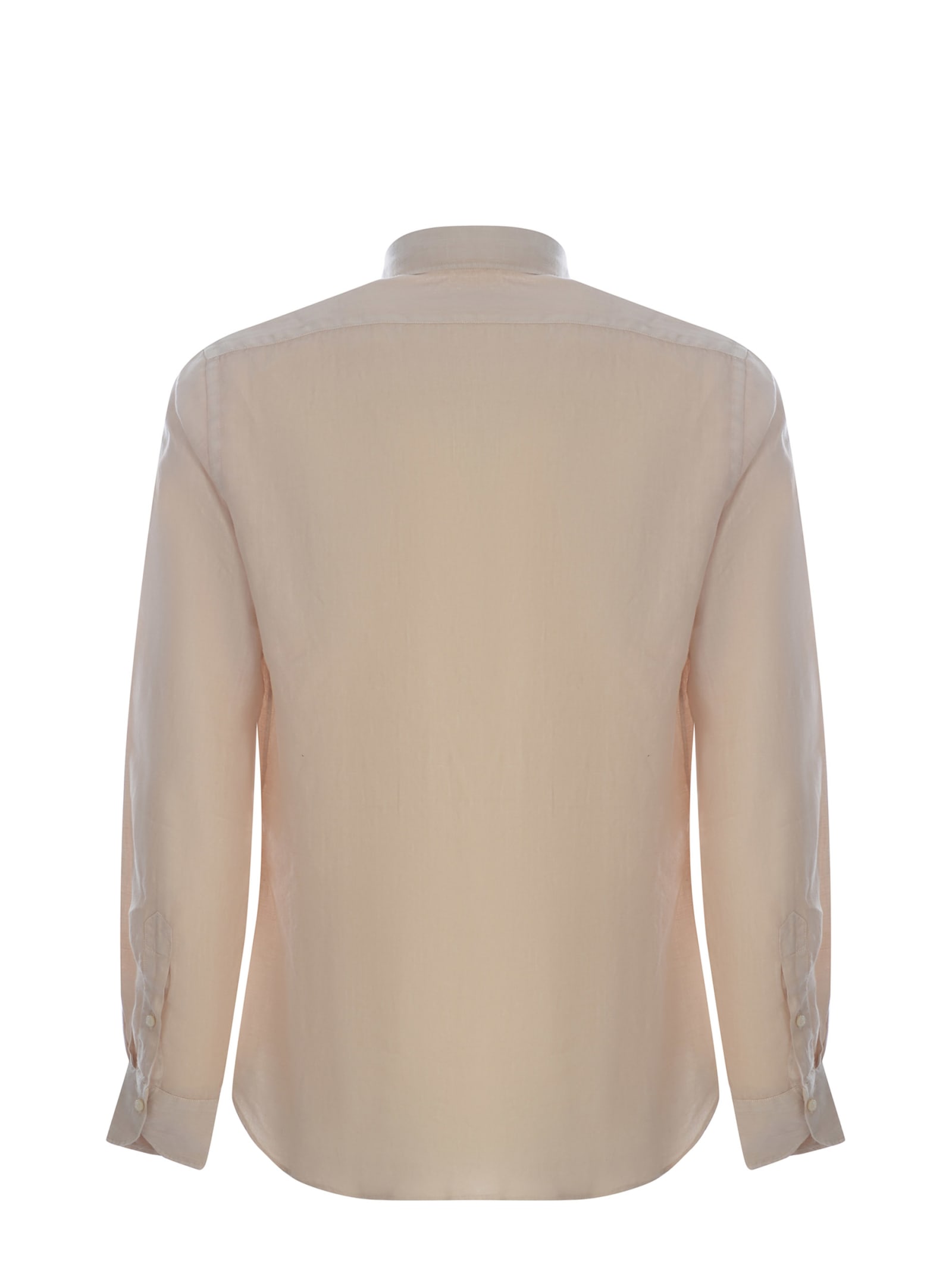 Shop Xacus Shirt  Made Of Linen In Beige