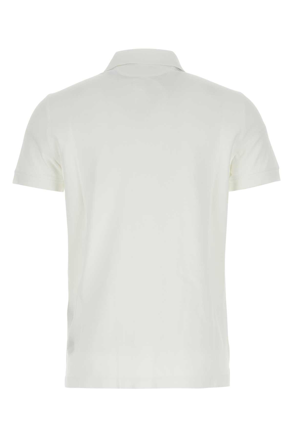 Shop Tom Ford White Piquet Polo Shirt