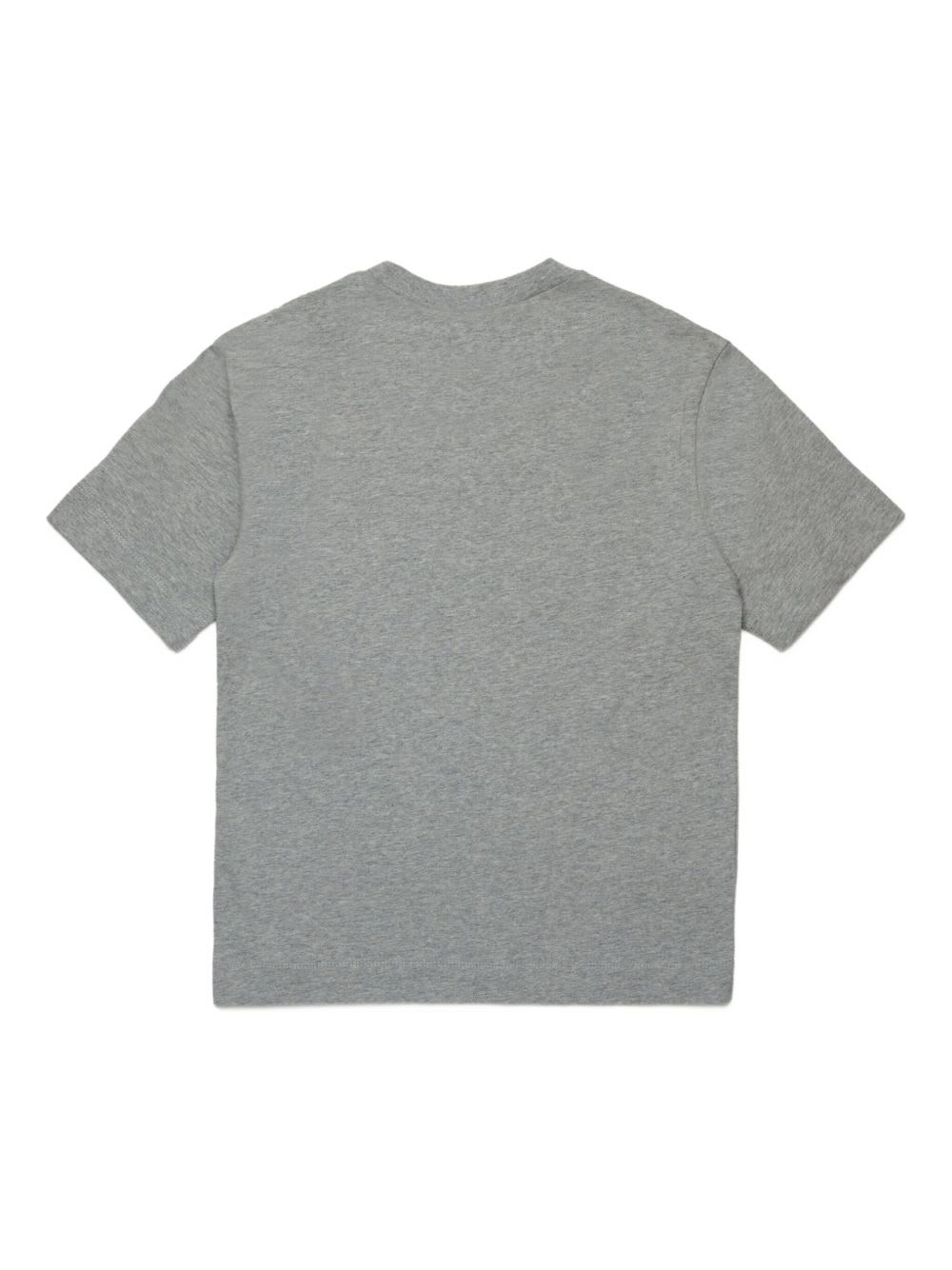 Marni Kids Gray Crew-neck Short-sleeve T-shirt In Gray