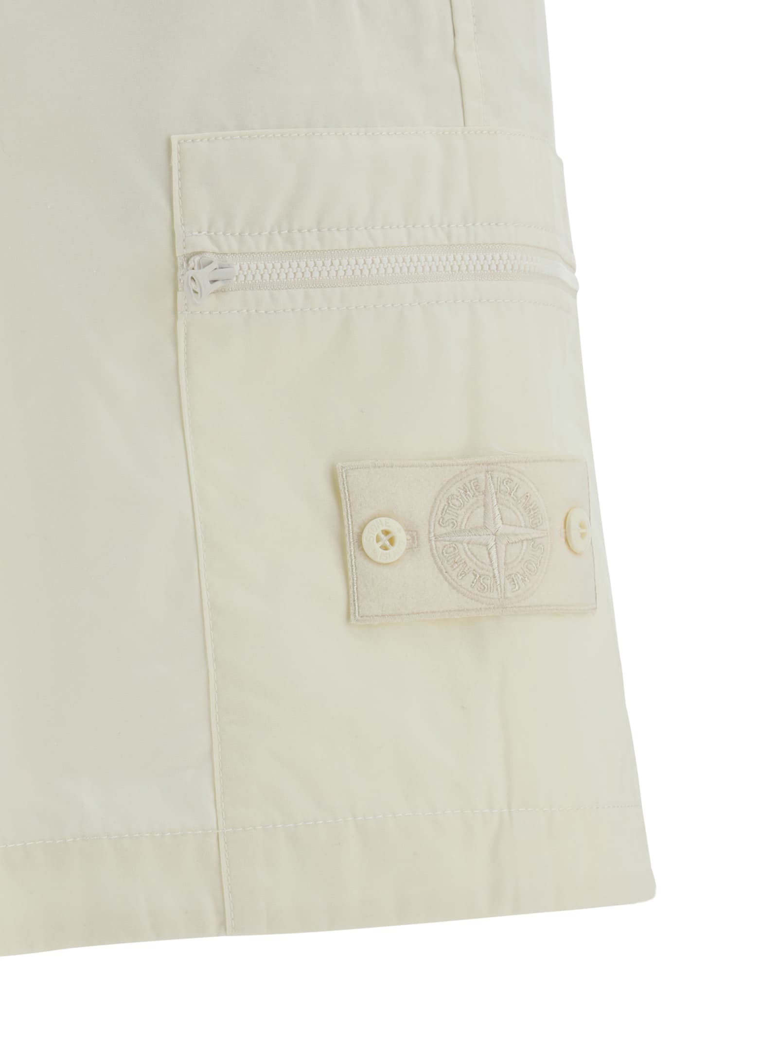 Shop Stone Island Shorts In Natural
