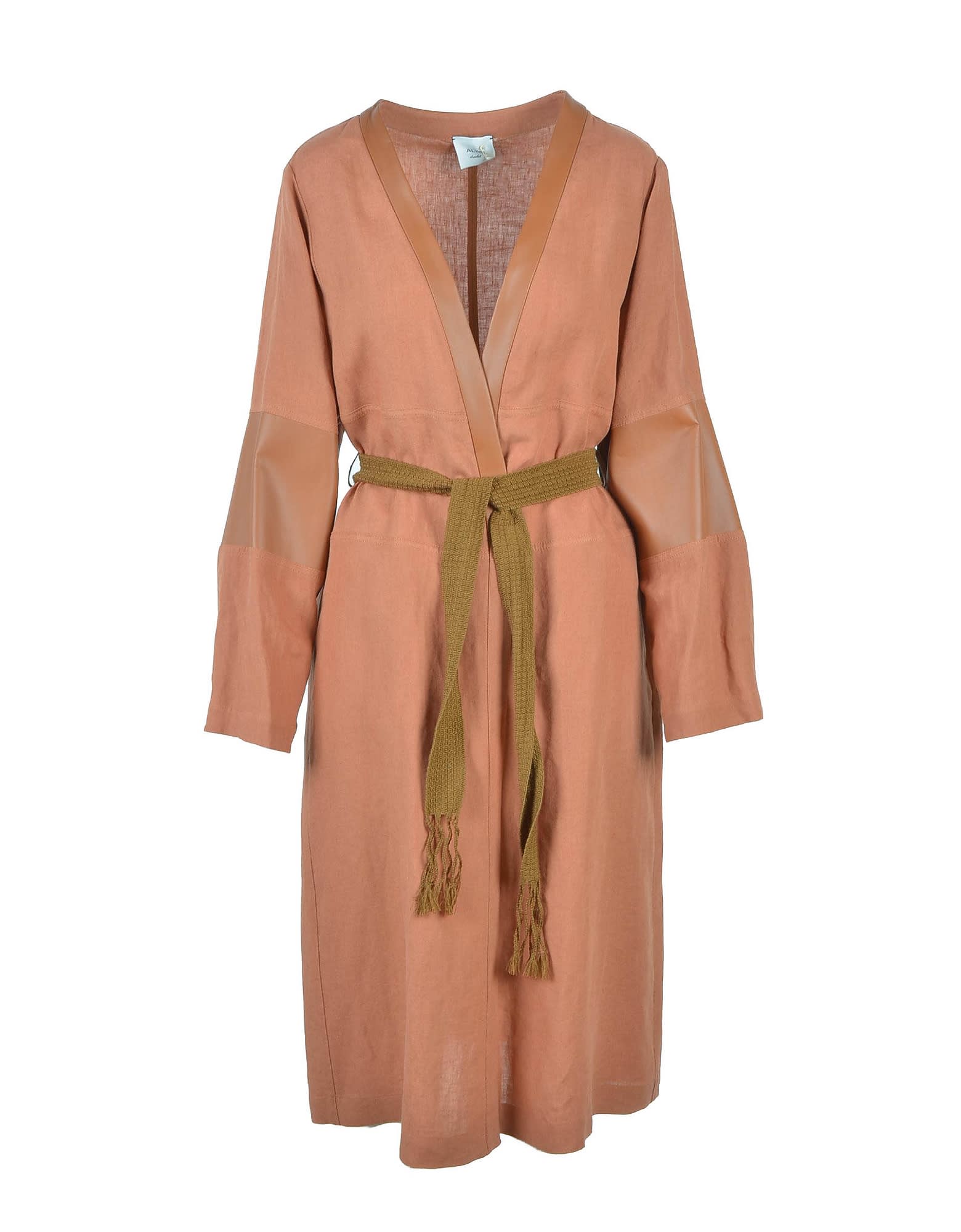 Alysi Womens Brown Trench Coat