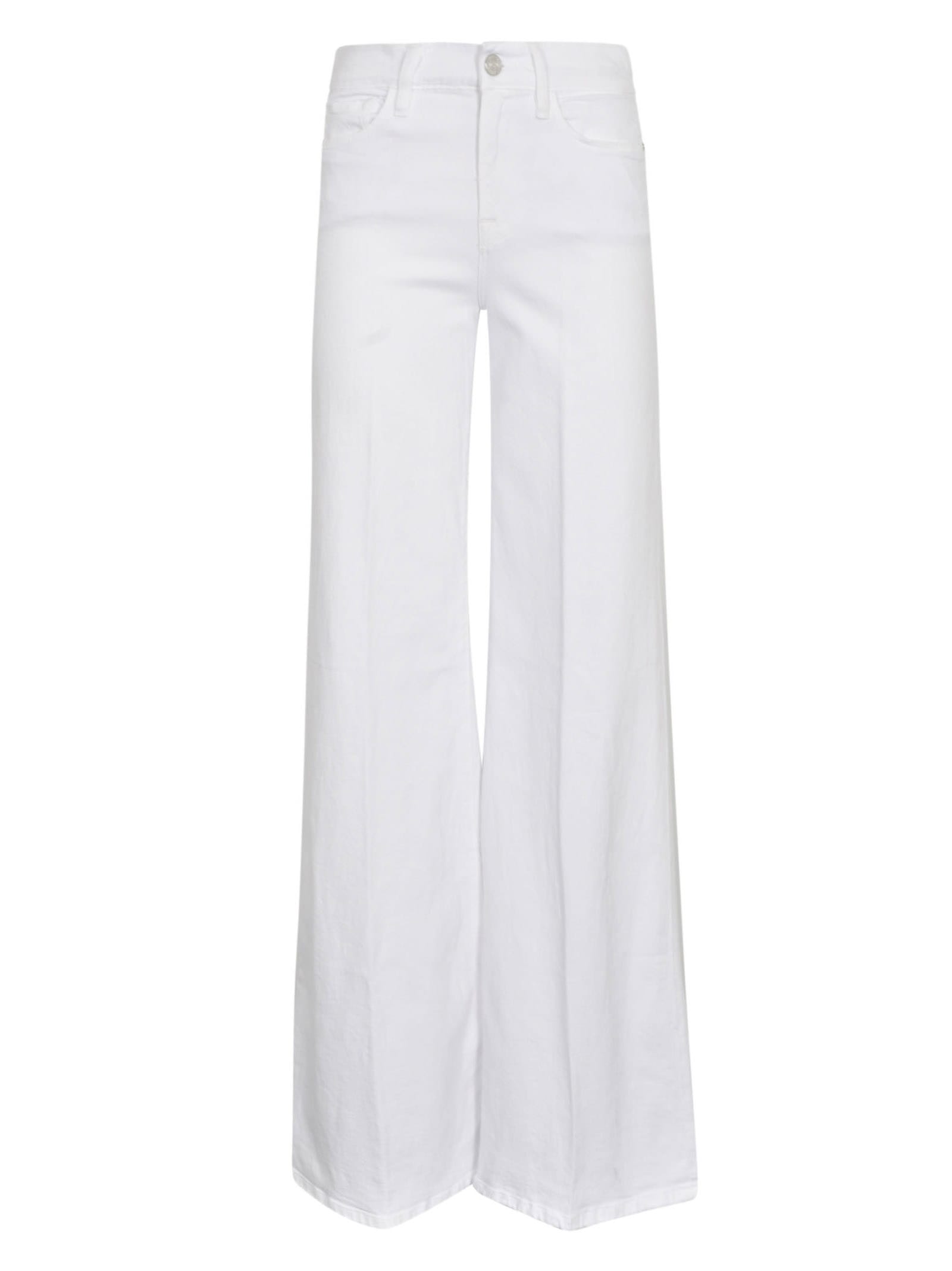 Shop Frame Le Palazzo Trousers In White