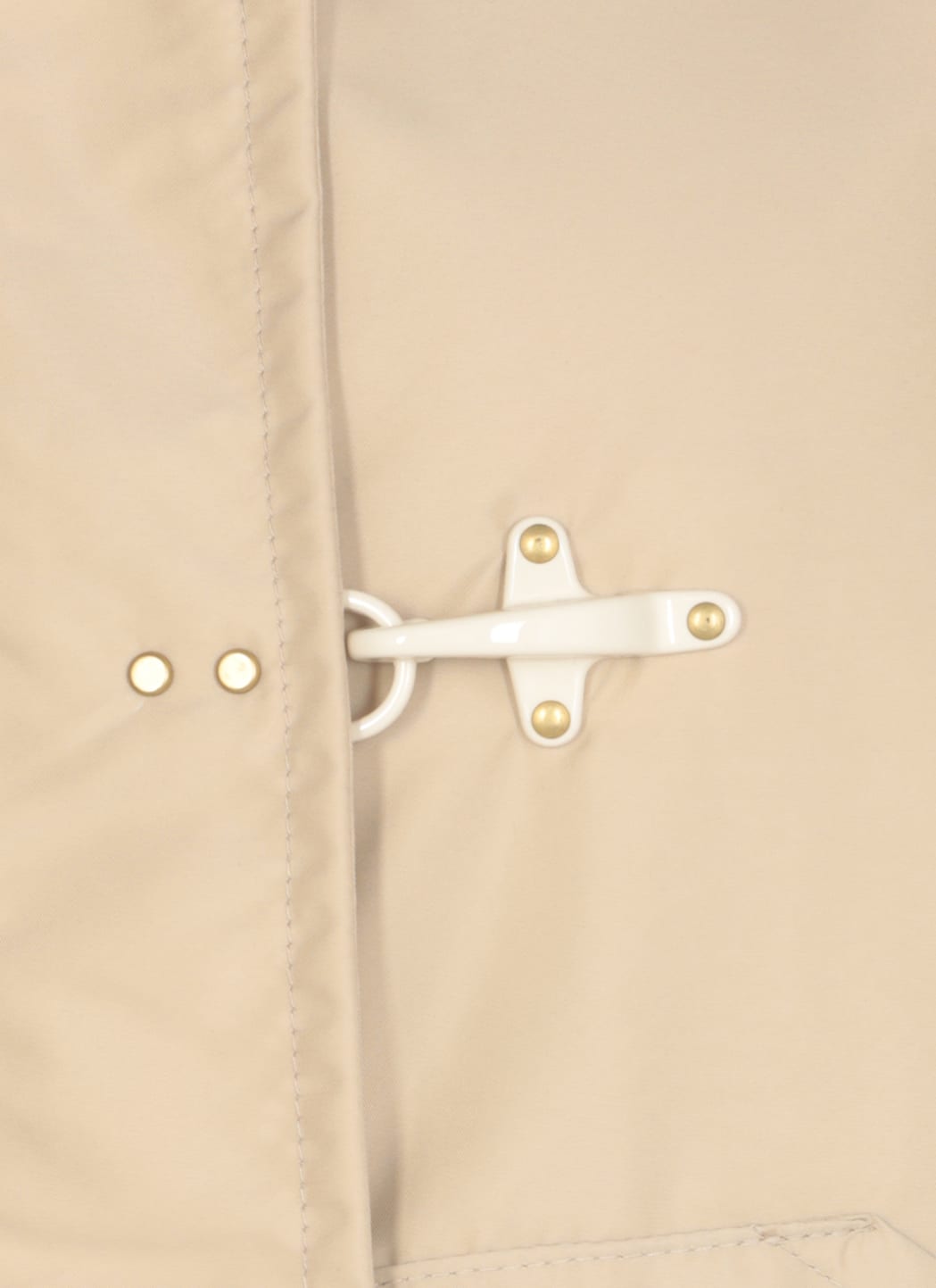 Fay Waterproof Short Parka Jacket In Beige