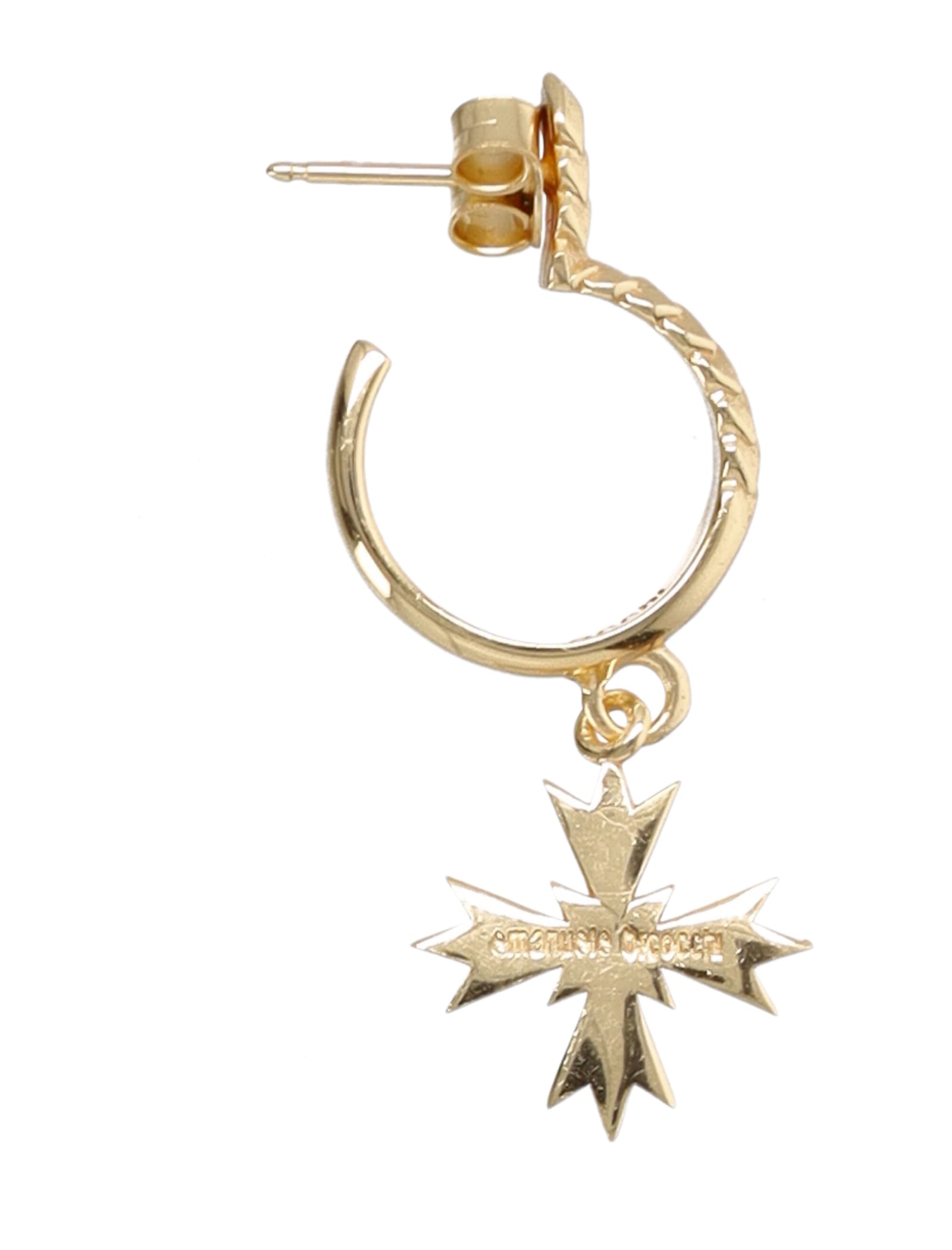 Shop Emanuele Bicocchi Single Earring Crest In Gold