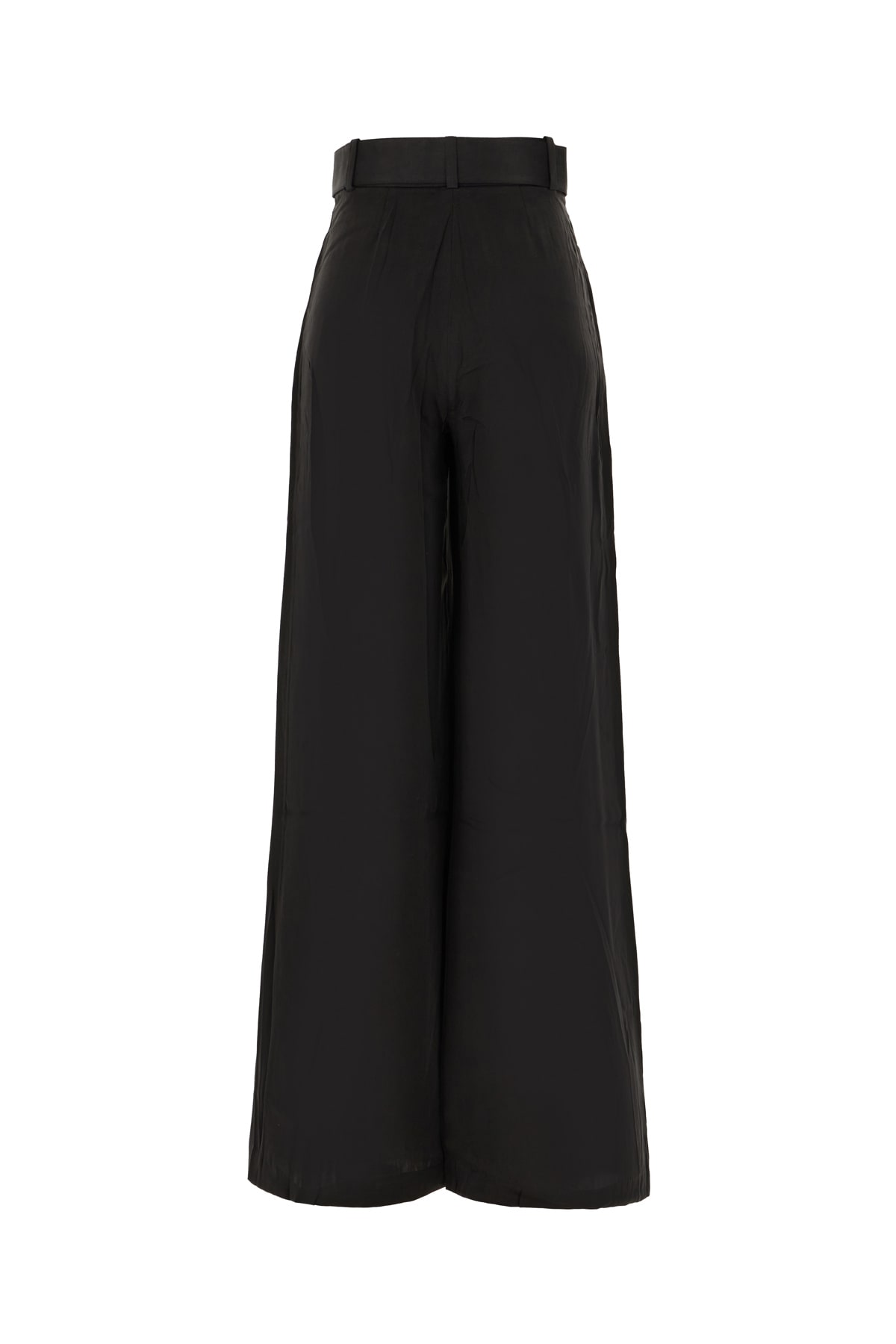 Shop Zimmermann Black Silk Tuck Pants