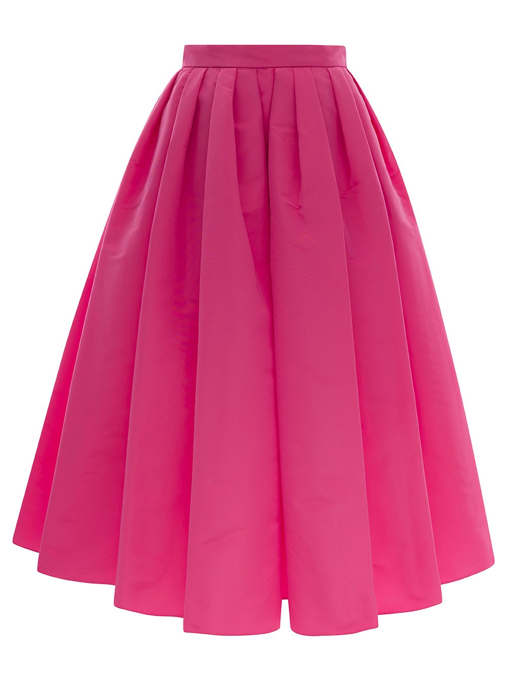 ALEXANDER MCQUEEN MIDI PINK PLEATED SKIRT IN POLYESTER WOMAN