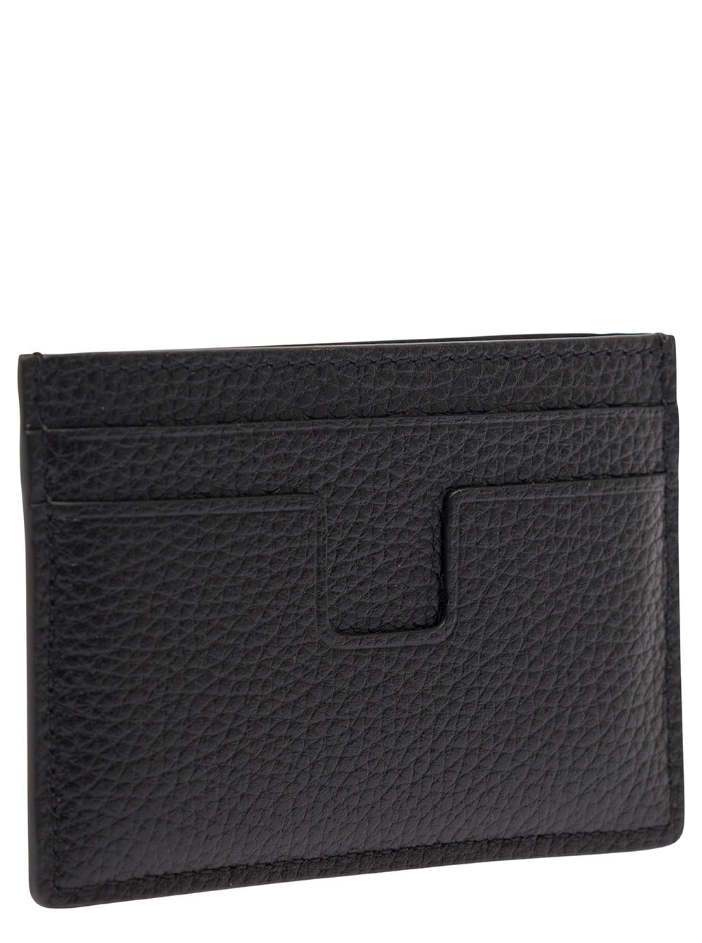 Shop Tom Ford Logo Printed Classic Credit Card Holder In Black