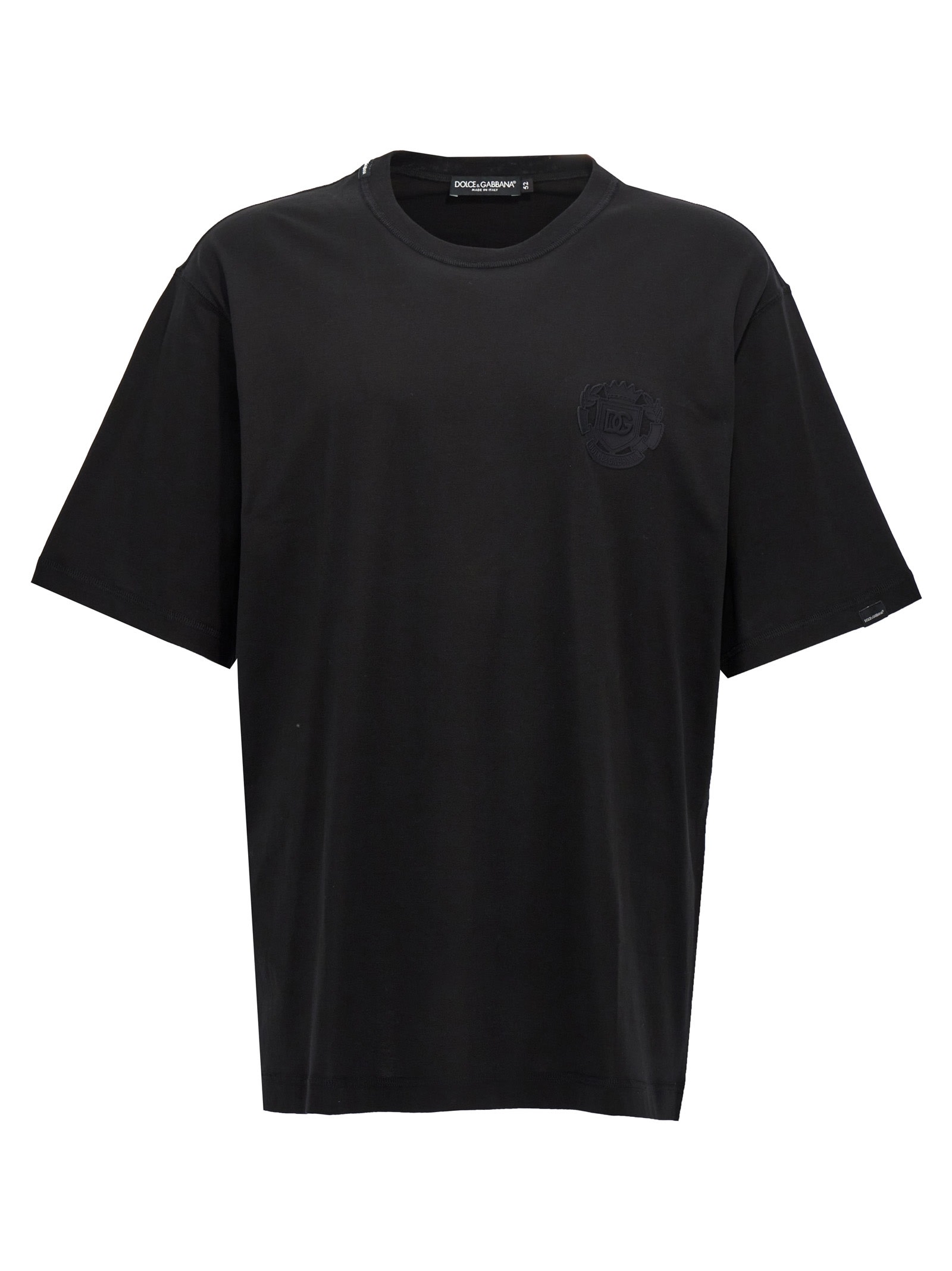 Shop Dolce & Gabbana Logo Embroidery T-shirt In Black