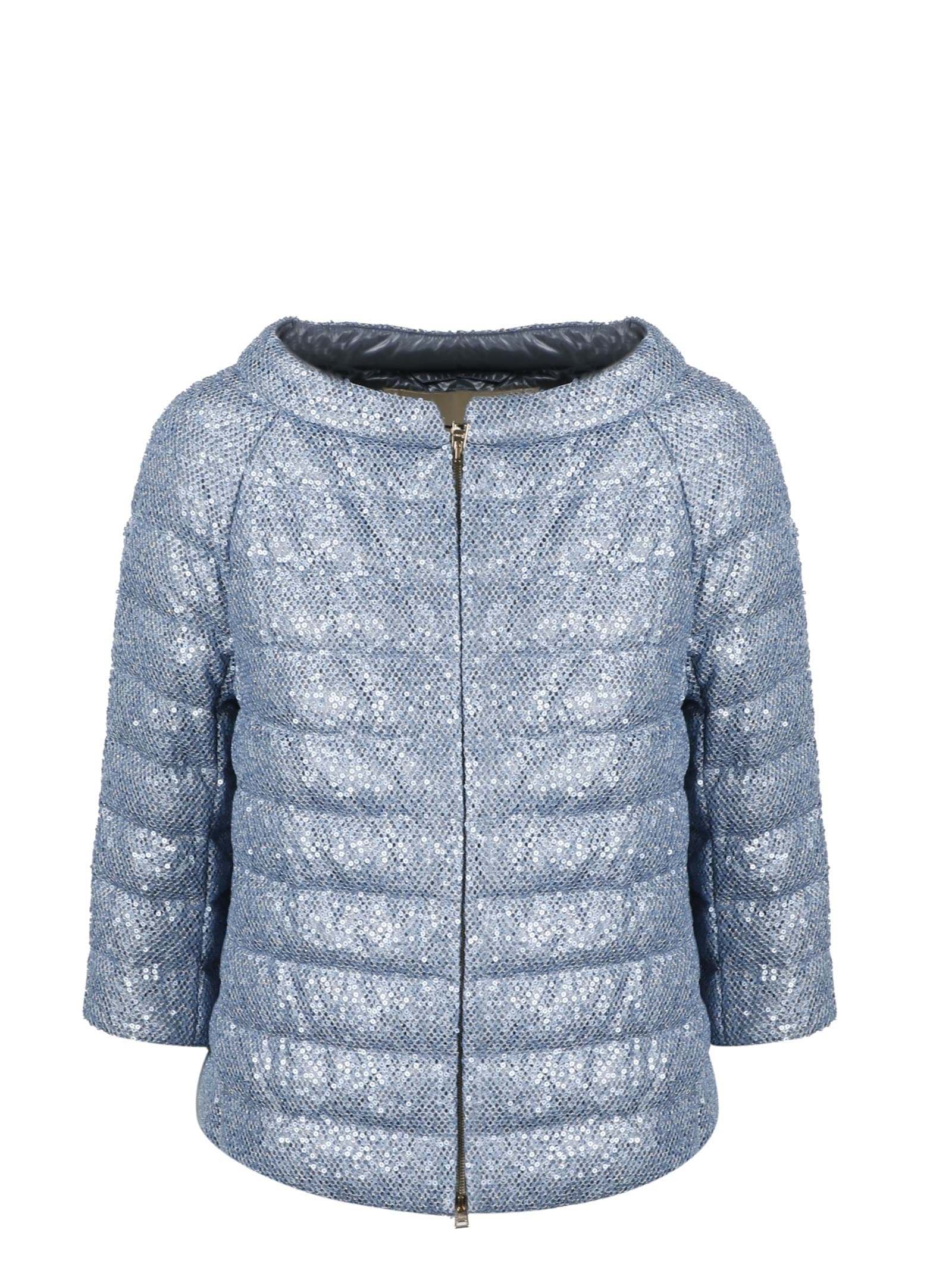 Herno Jackets MESH AND SEQUINS DOWN JACKET