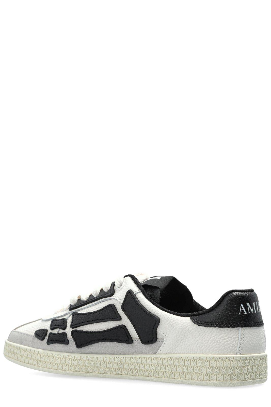 Amiri Pacific Bones Sneakers In White/black