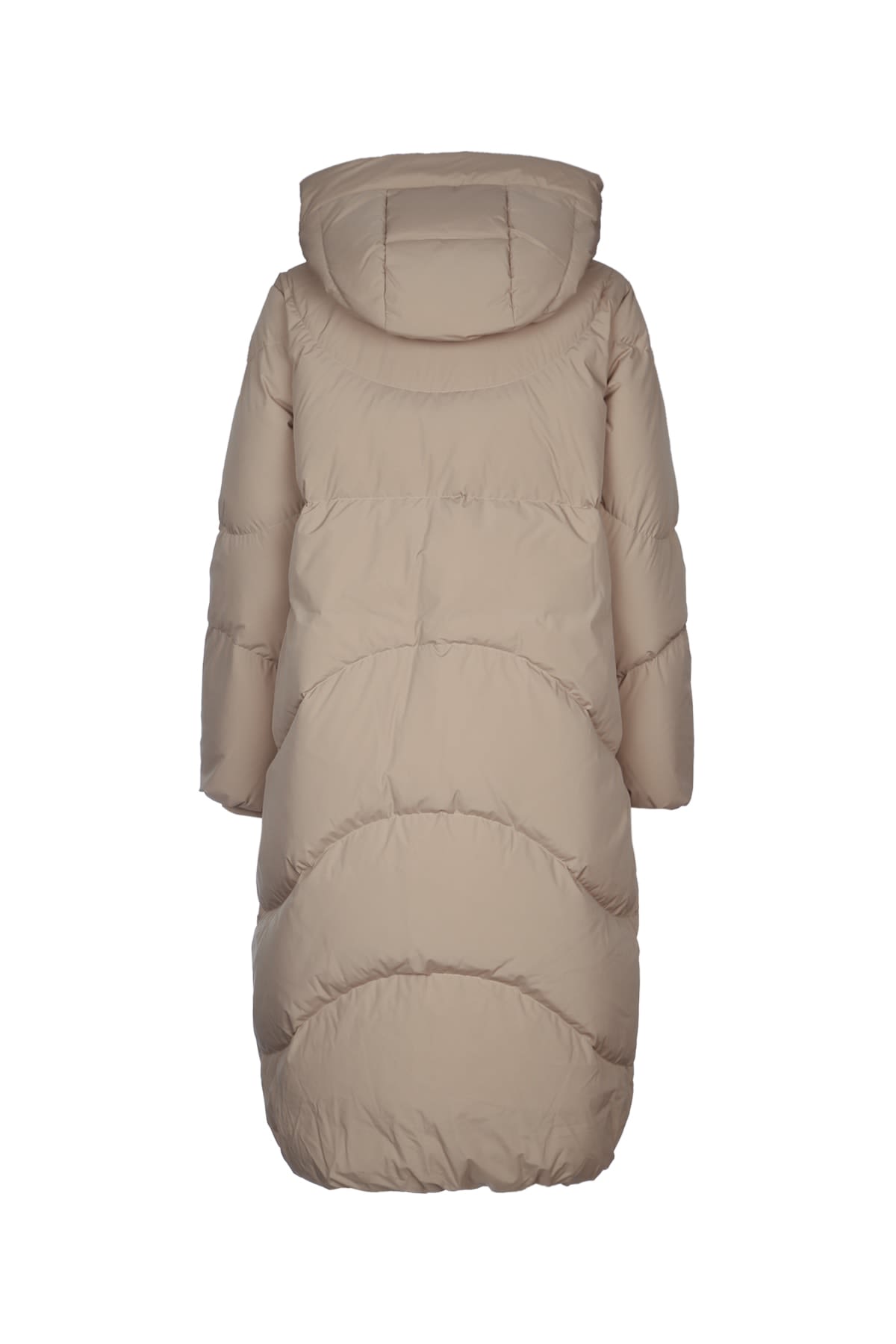 Iblues Hooded Puffer Coat In Brown