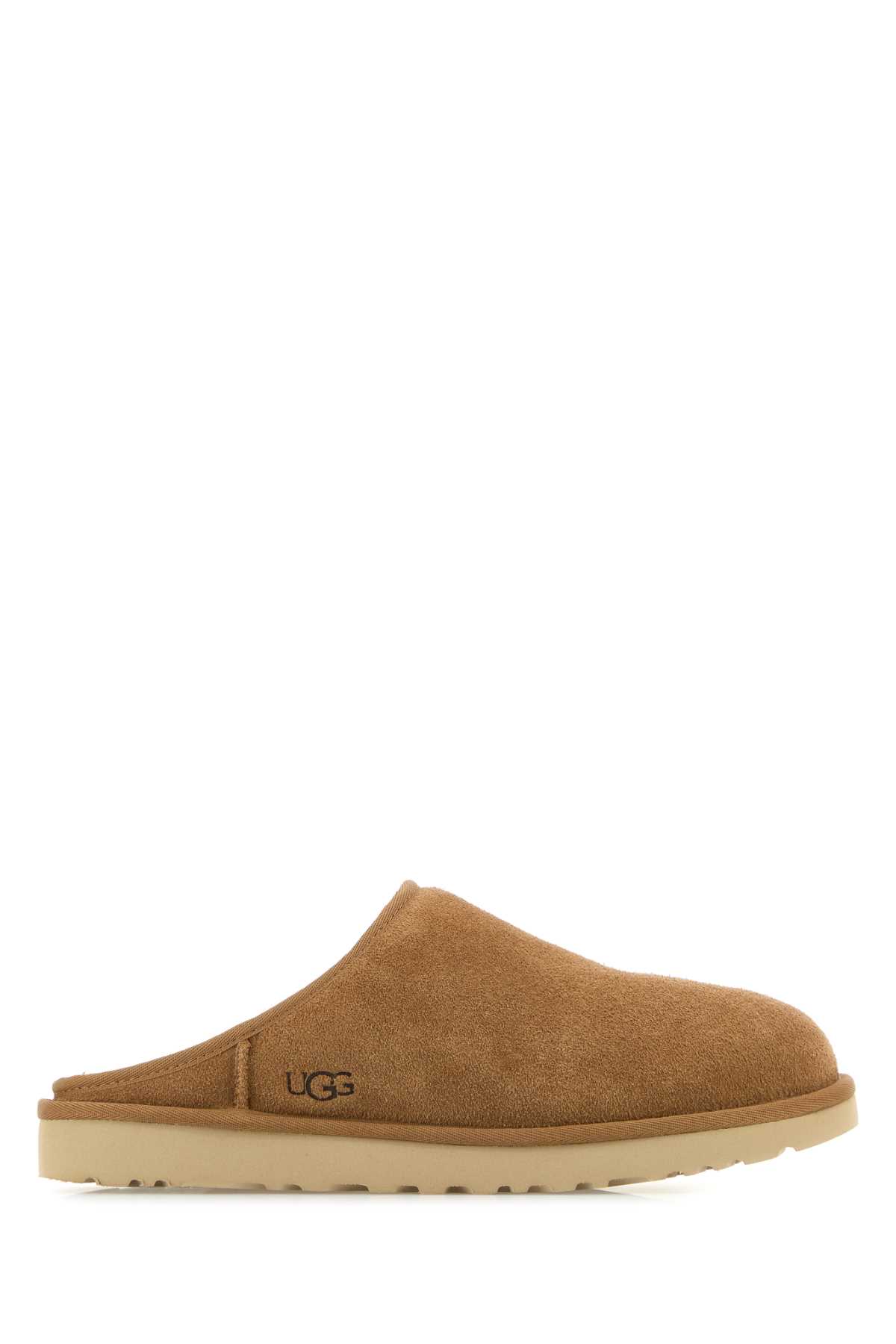 Ugg Camel Suede Classic Slippers In Chestnut