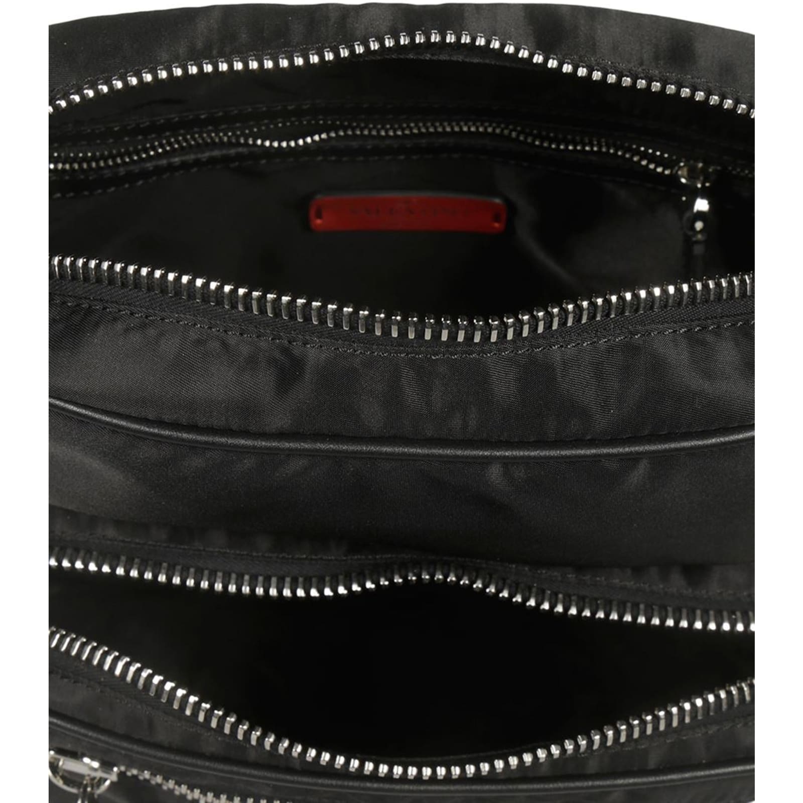Shop Valentino Garavani Logo Shoulder Bag In Black