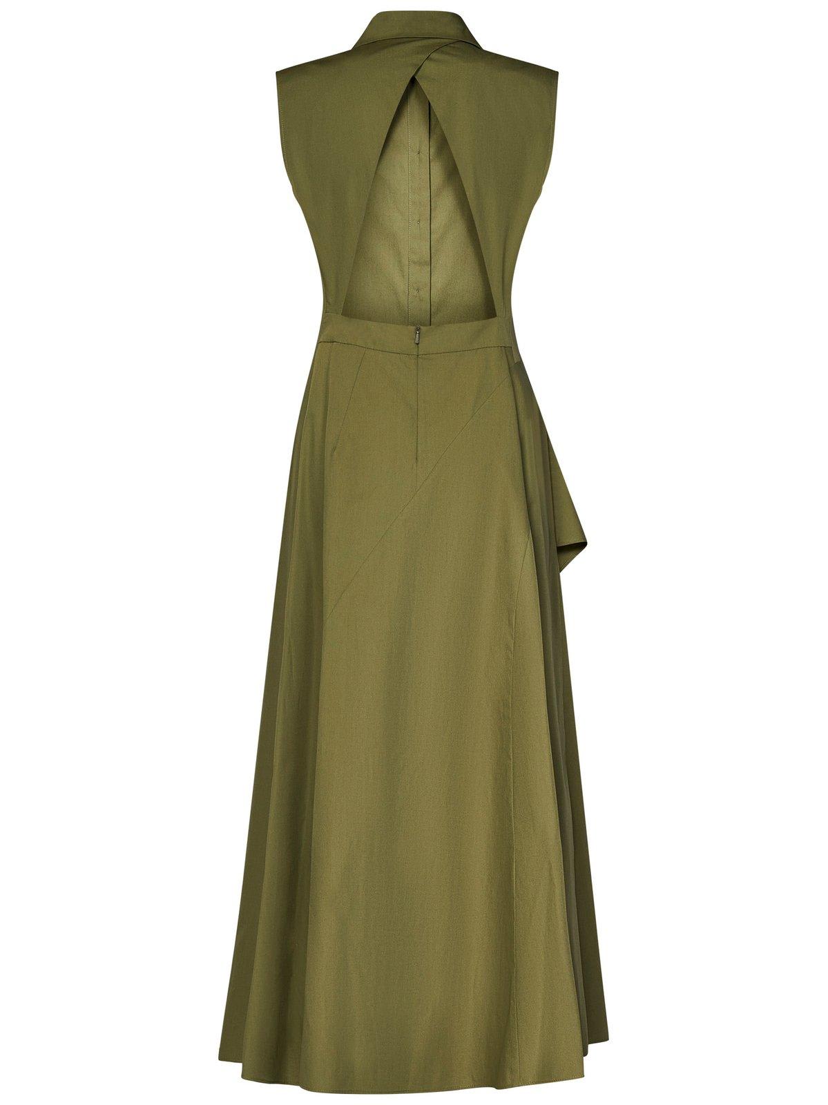 Shop Max Mara Keras Ruffled Sleeveless Dress Studio