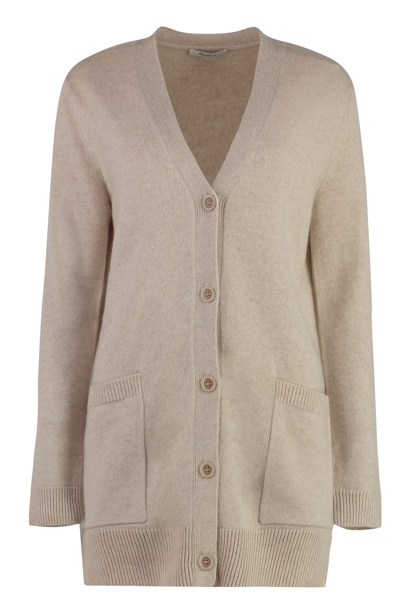 Shop Max Mara Villar Wool And Cashmere Cardigan In Ecru