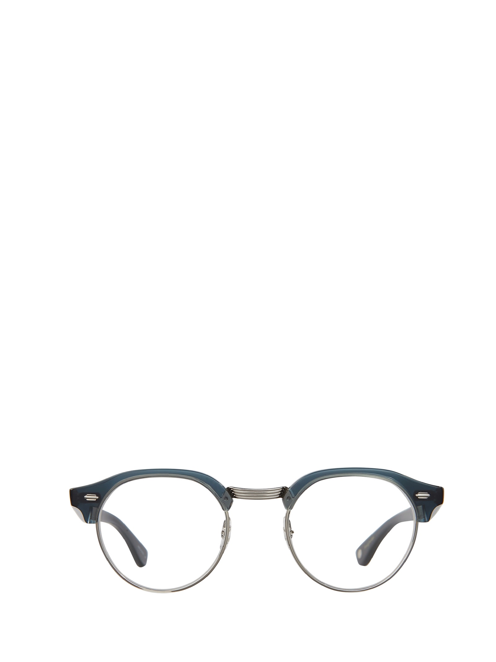 Shop Garrett Leight Oakwood Navy-silver Glasses