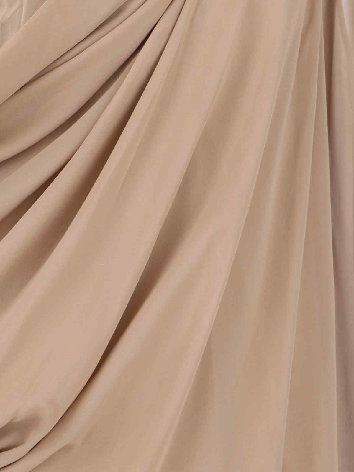 Shop Khaite Taj Draped Maxi Dress In Beige