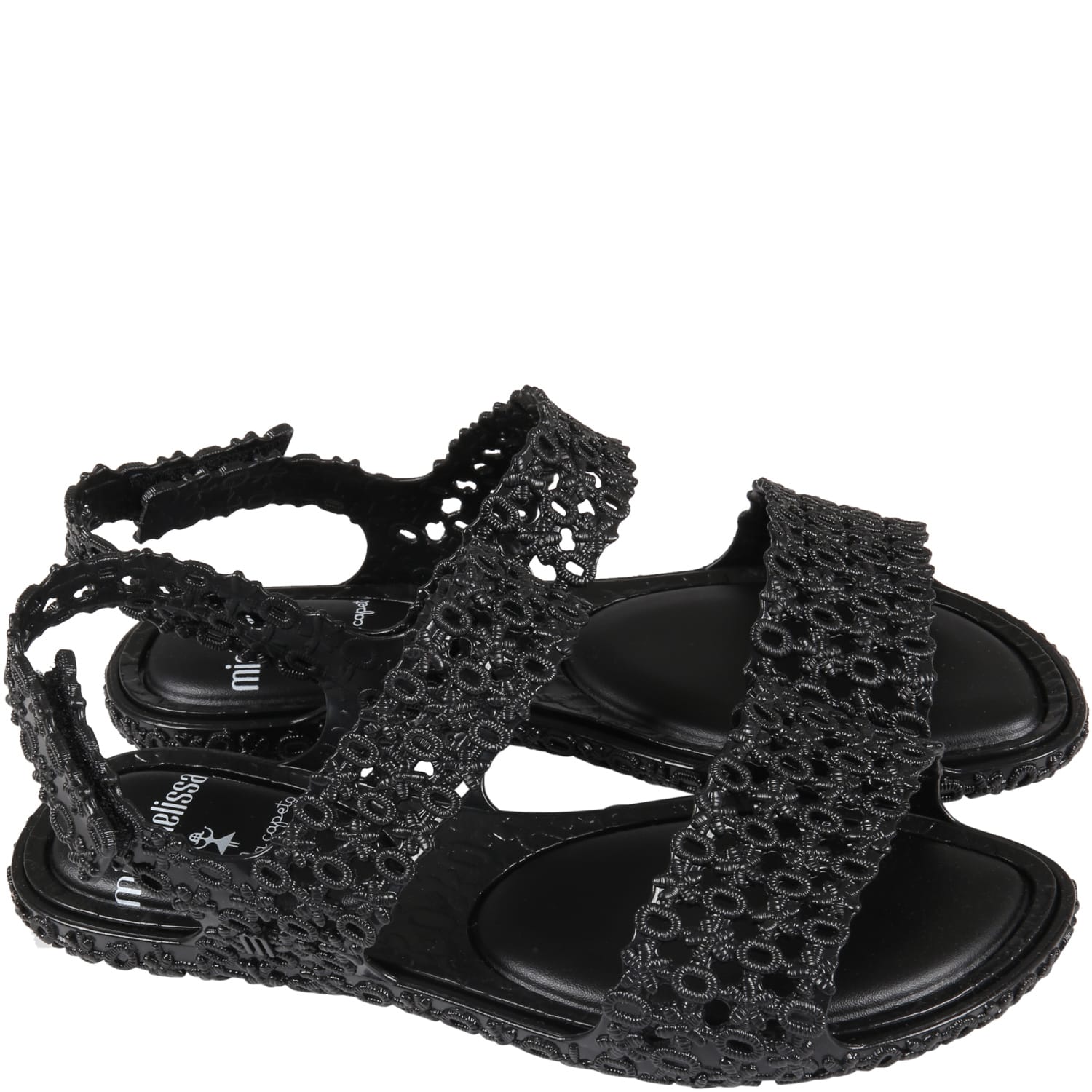 Shop Melissa Black Sandals For Girl