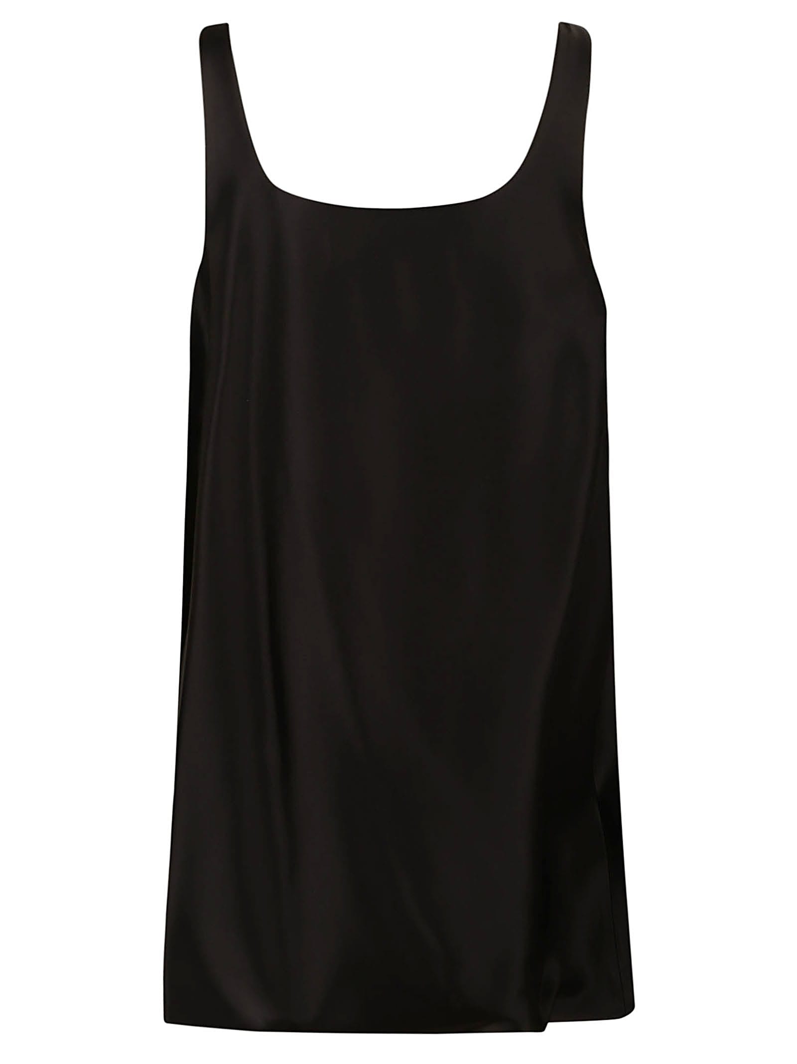 Shop Jw Anderson Mid-length Semi Draped Tank Top In Black