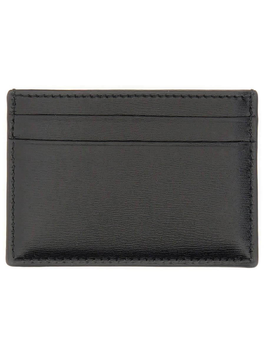 Alexander Mcqueen Card Holder With Logo In Black