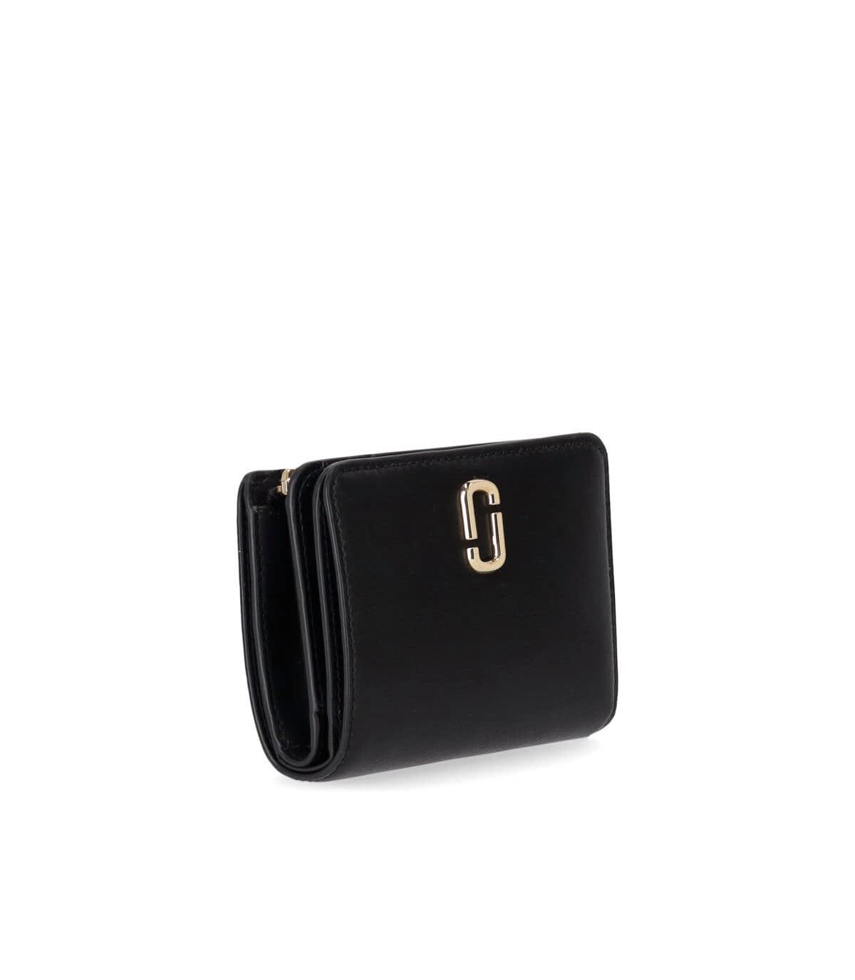 Shop Marc Jacobs Mini Compact Wallet The J Marc In Nero