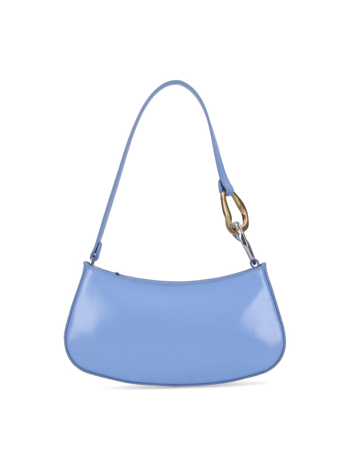 Shop Staud Mini Ollie Shoulder Bag In Blue