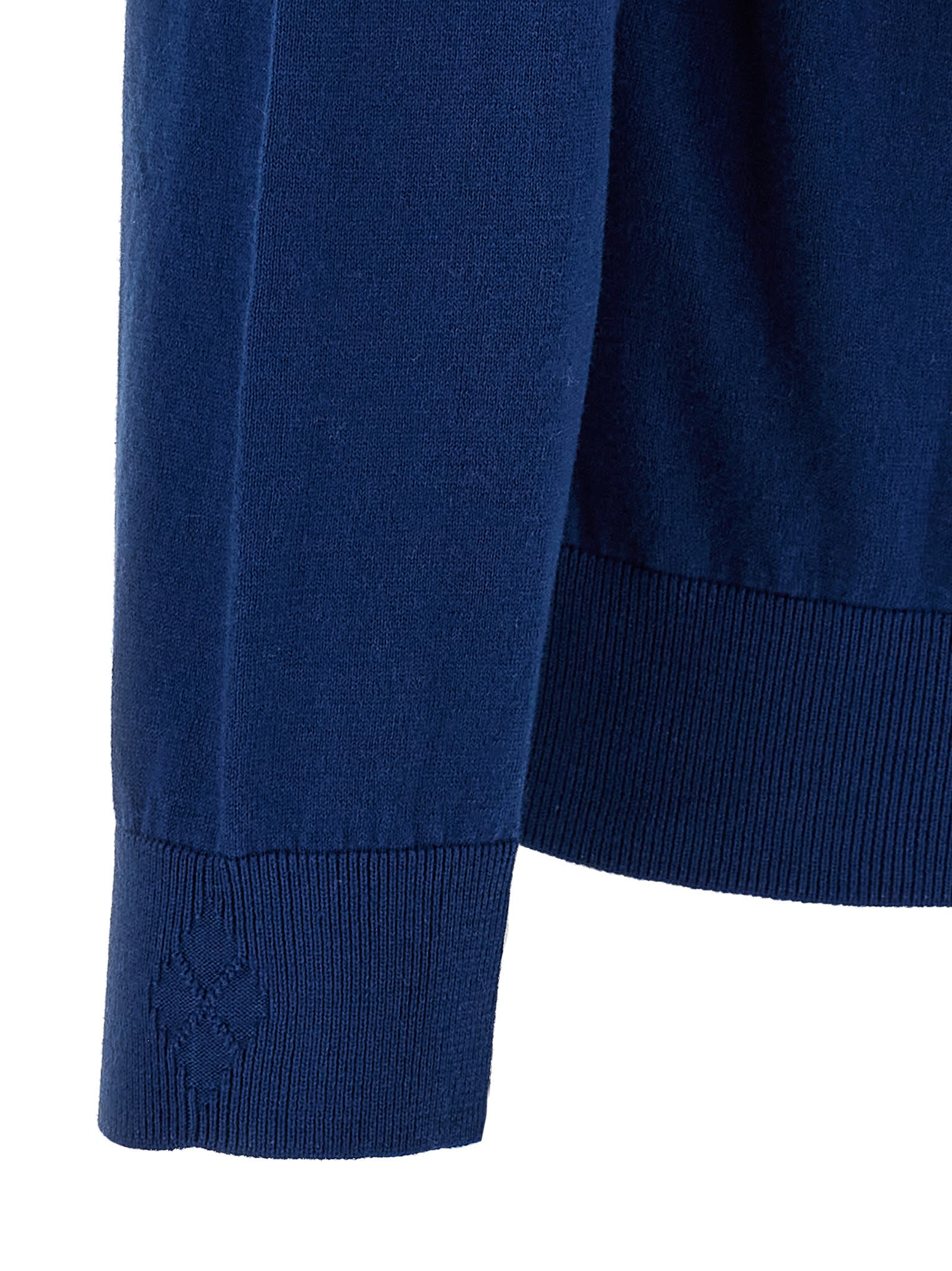 Ballantyne Blue Argyle Sweater In Blue