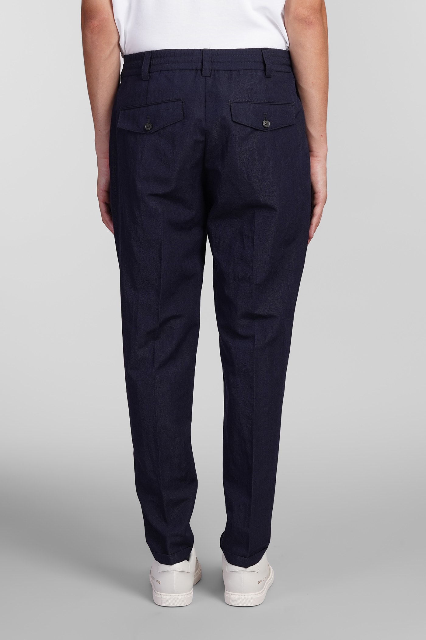 PT TORINO PANTS IN BLUE WOOL 