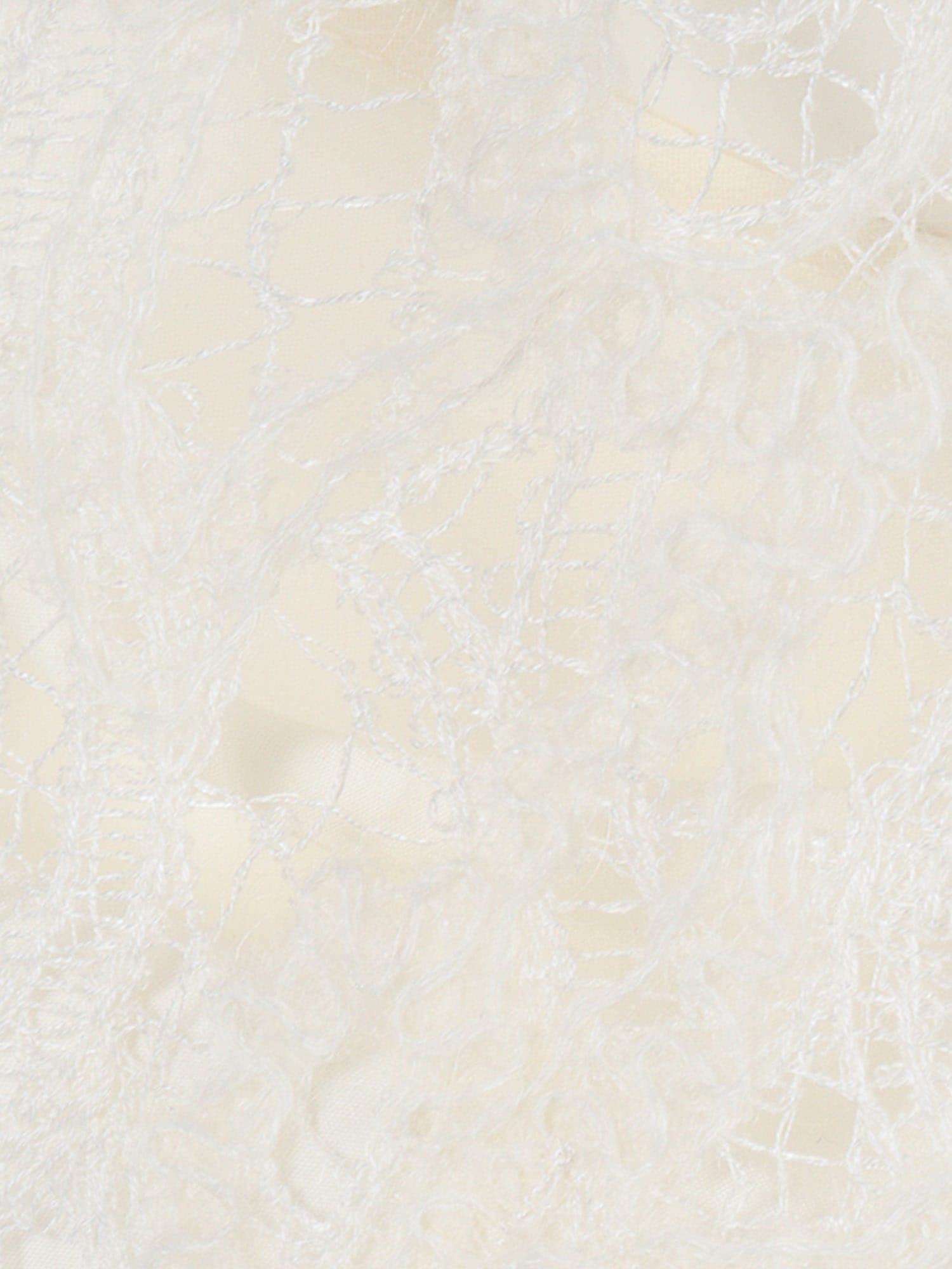 Fabiana Filippi Silk Crepe Top With Macrame Lace Detail In Gray
