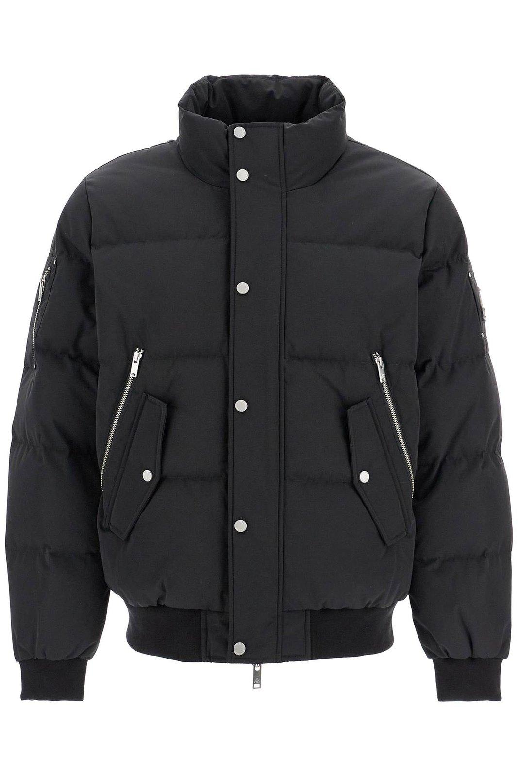 Shop Moose Knuckles High Point Quilted Bomber Jacket In Black