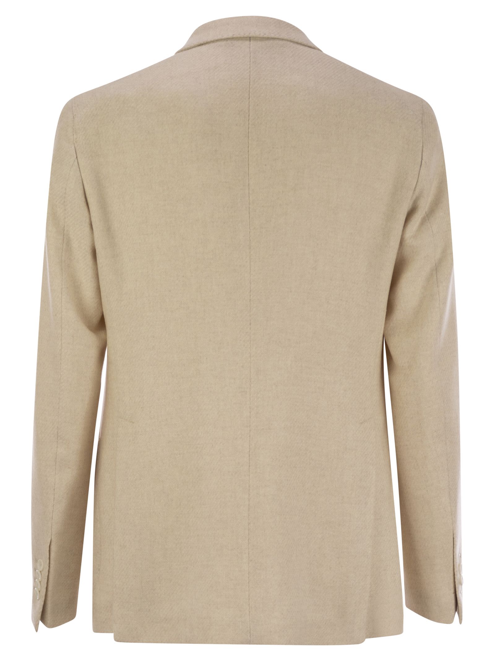 Shop Tagliatore Virgin Wool Blend Jacket In Oat