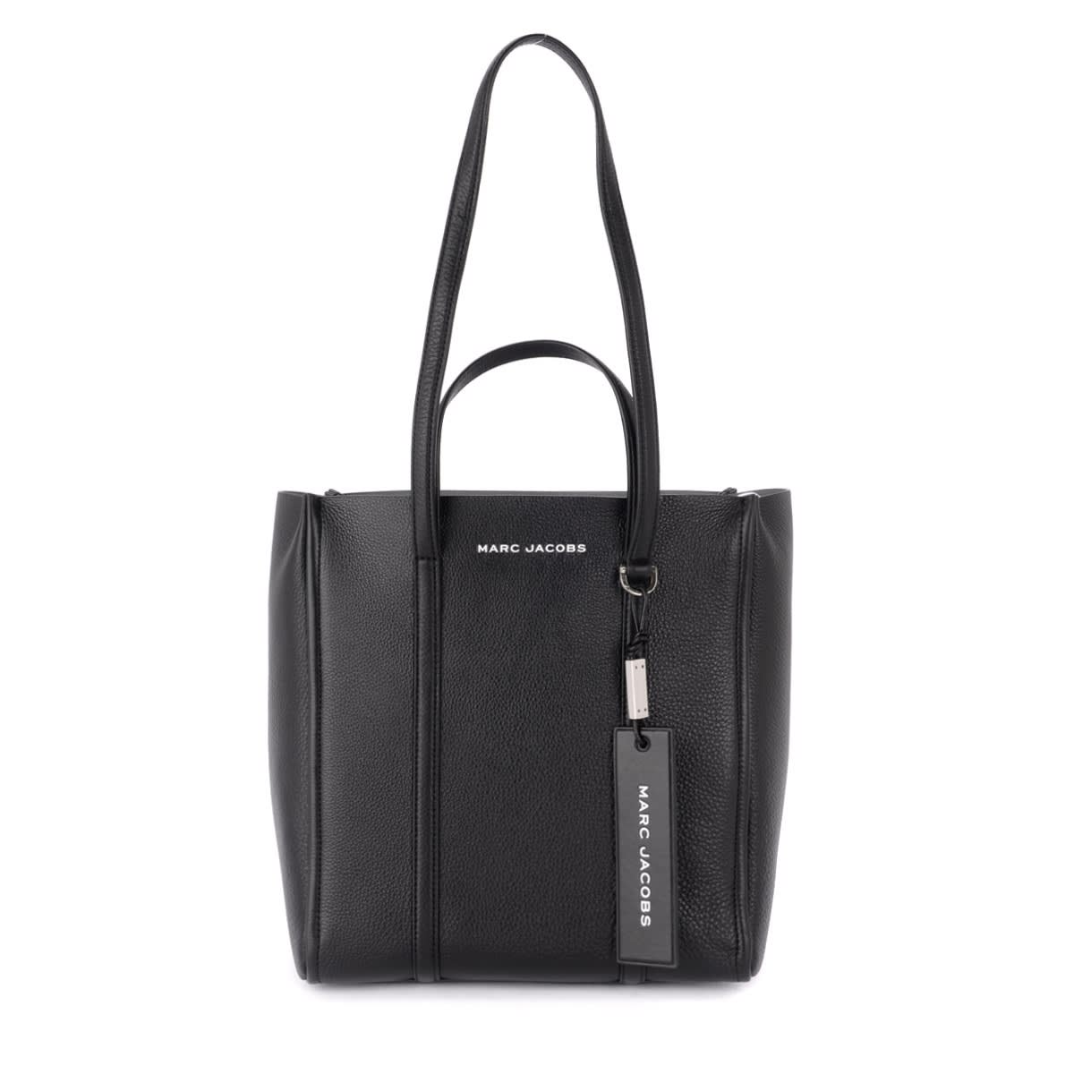 MARC JACOBS THE MARC JACOBS SHOULDER BAG MODEL THE TAG TOTE IN BLACK GRAINED LEATHER,11232565