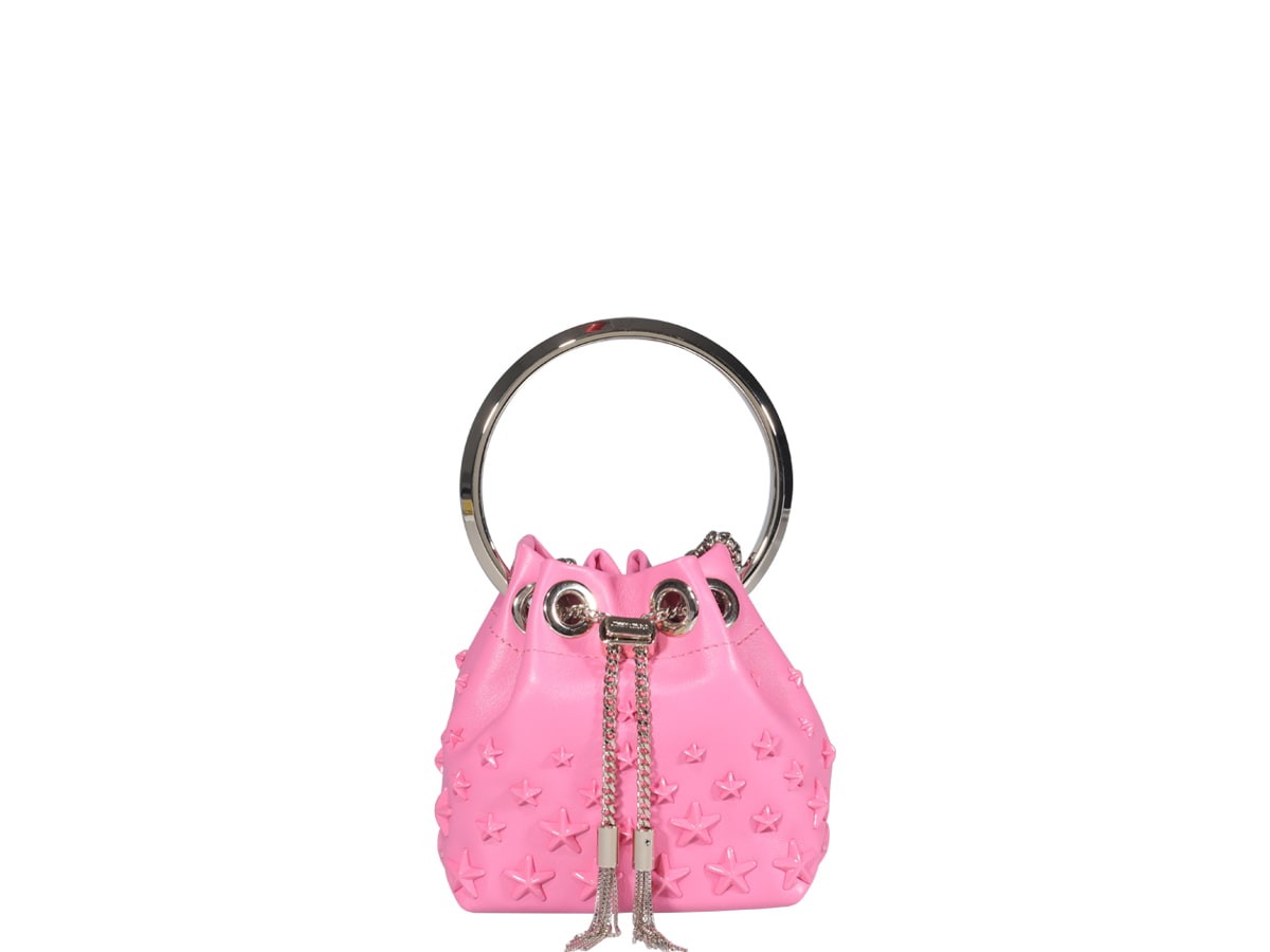 Jimmy Choo Micro Bon Bon Bucket Bag In Pink | ModeSens