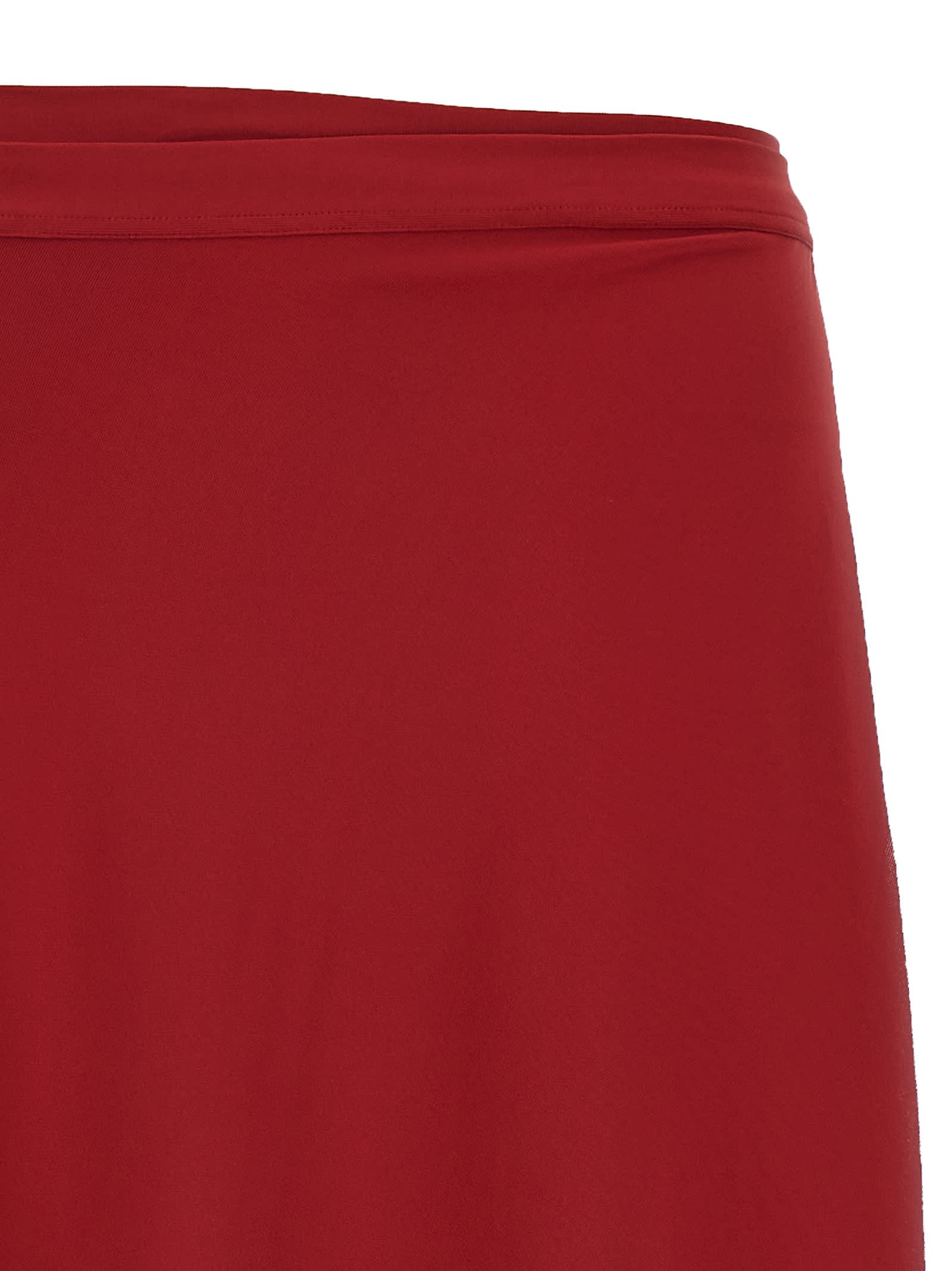 Eres Julieta Wrap-effect Beach Skirt In Red