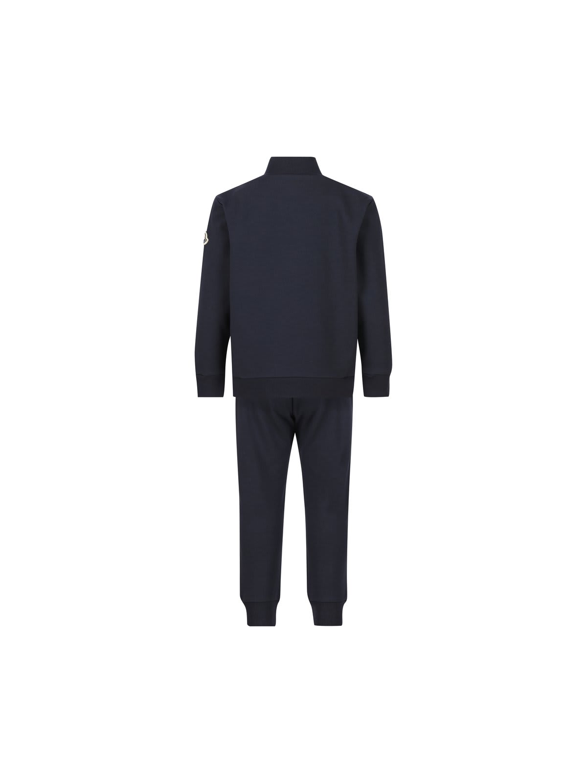 Moncler Tricolor Turtleneck Tracksuit In Blue