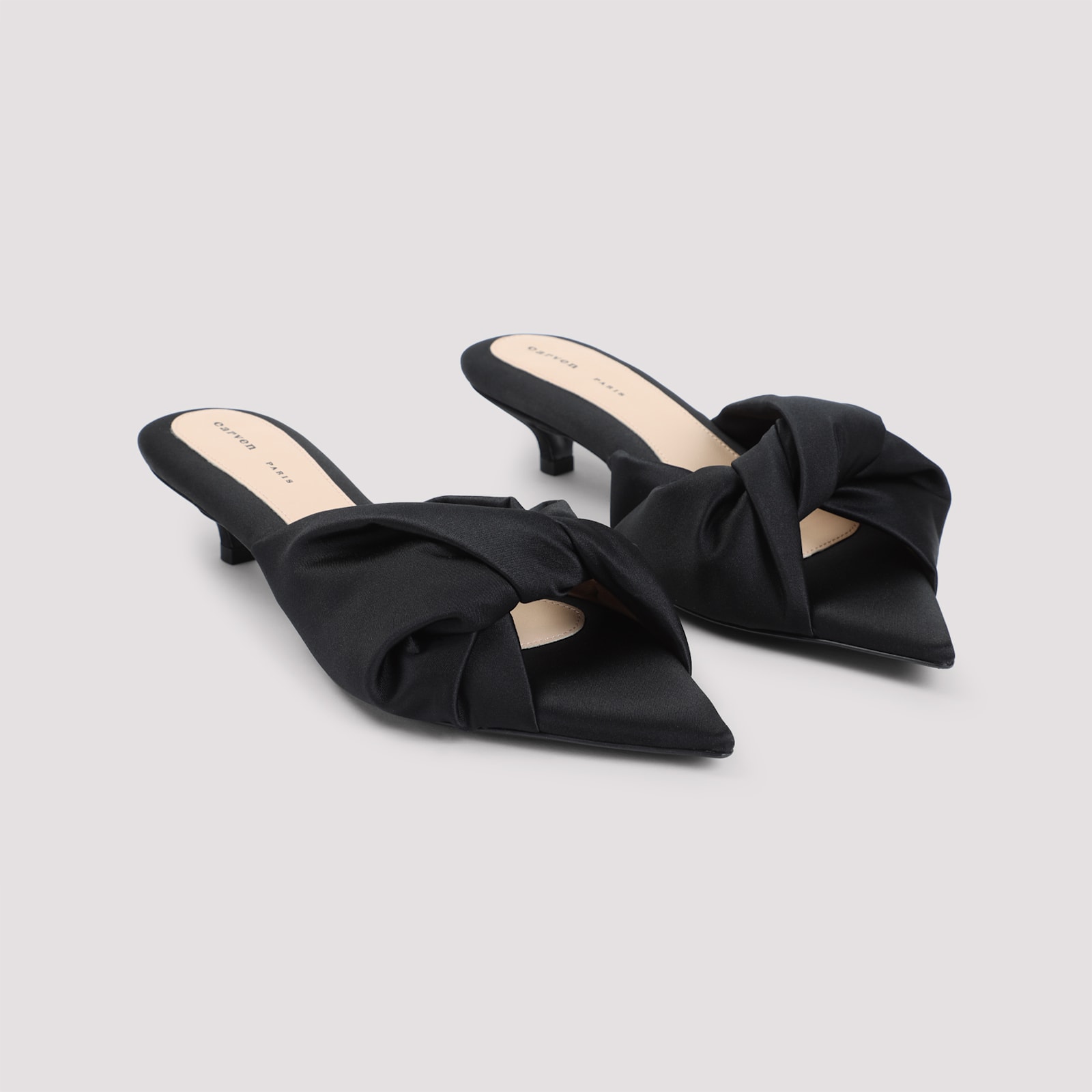 Shop Carven Sandals In Deep Black